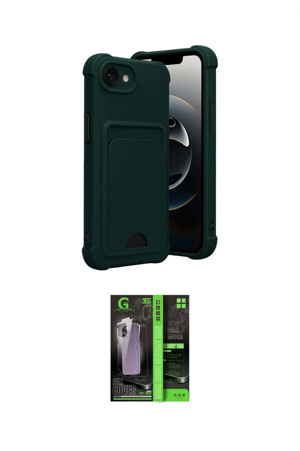 ieg™ iPhone 16E Kılıf Vadi Çizgi Prime - Şeffaf 360 Full Body Arka Koruyucu