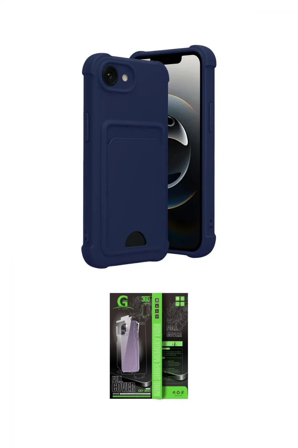 ieg™ iPhone 16E Kılıf Vadi Çizgi Prime - Şeffaf 360 Full Body Arka Koruyucu