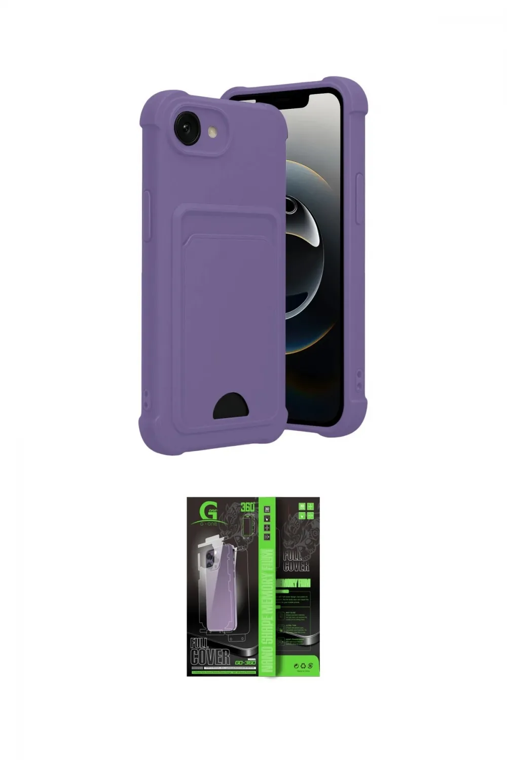 ieg™ iPhone 16E Kılıf Vadi Çizgi Prime - Şeffaf 360 Full Body Arka Koruyucu