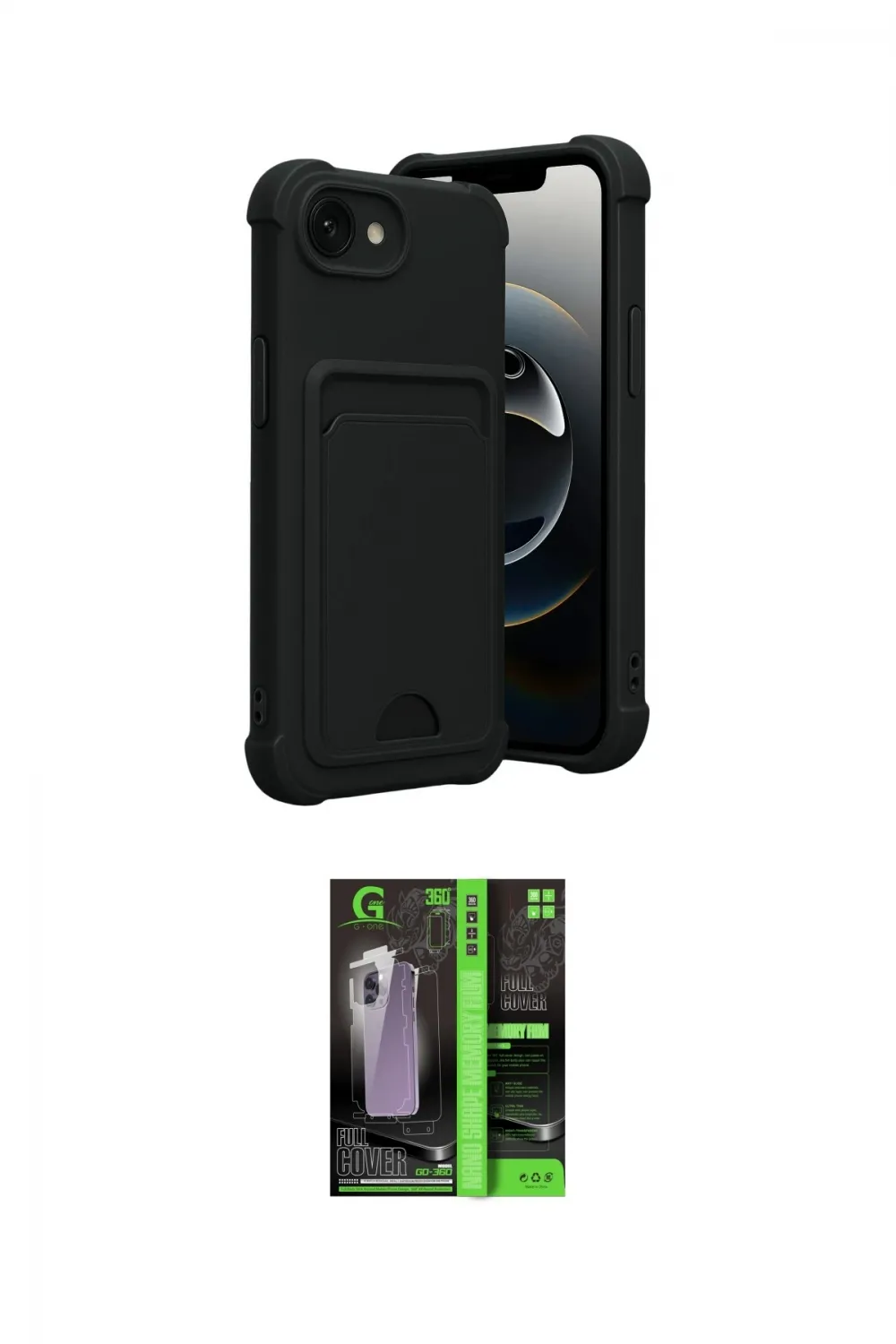 ieg™ iPhone 16E Kılıf Vadi Çizgi Prime - Şeffaf 360 Full Body Arka Koruyucu