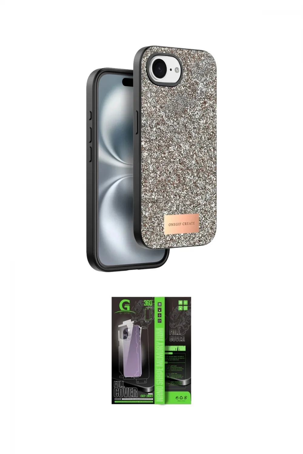 ieg™ iPhone 16E Kılıf Vadi Klasik Serisi - Şeffaf 360 Full Body Arka Koruyucu