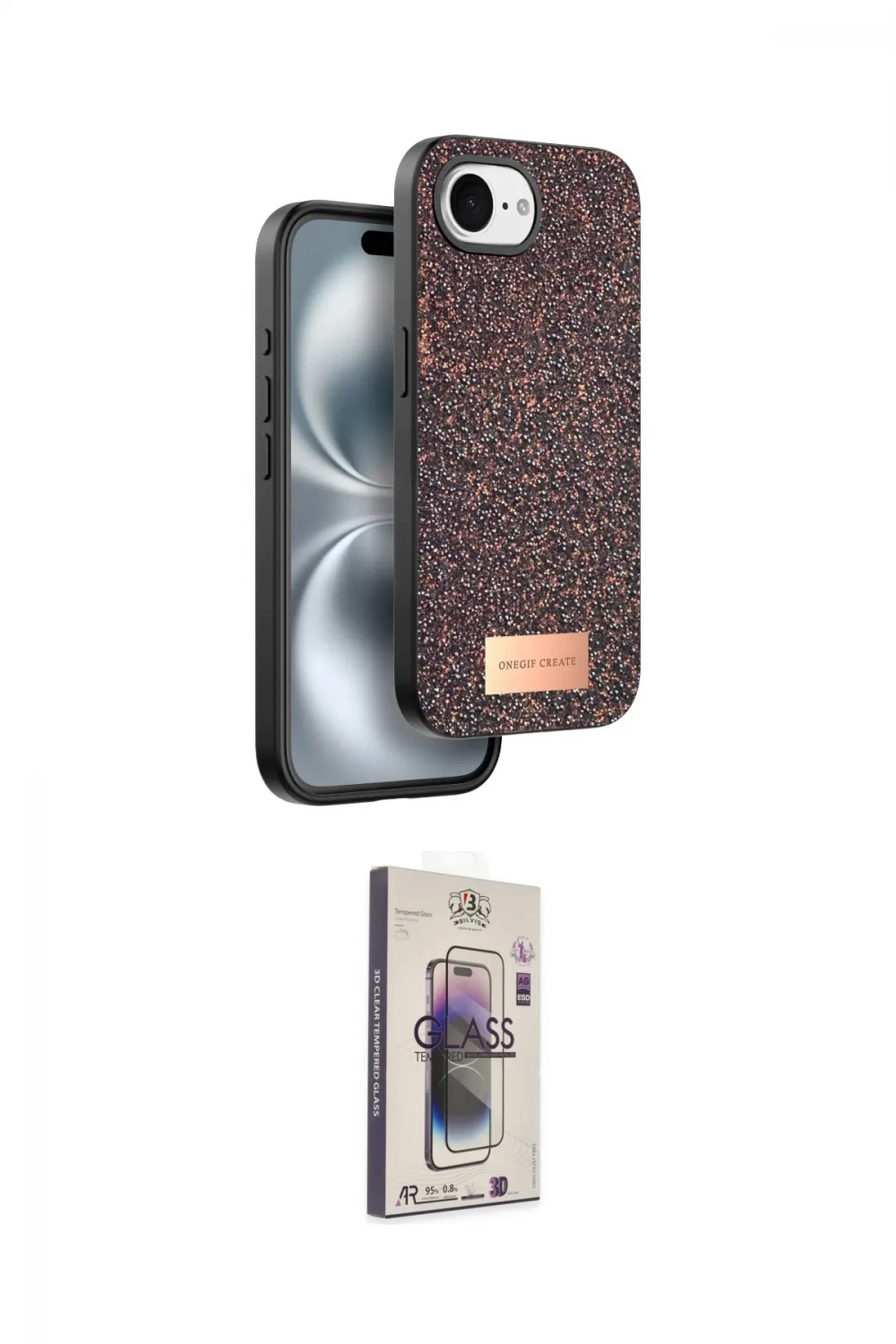 ieg™ iPhone 16E Kılıf Vadi Klasik Serisi - Siyah Bilvis 3D Cam Ekran Koruyucu