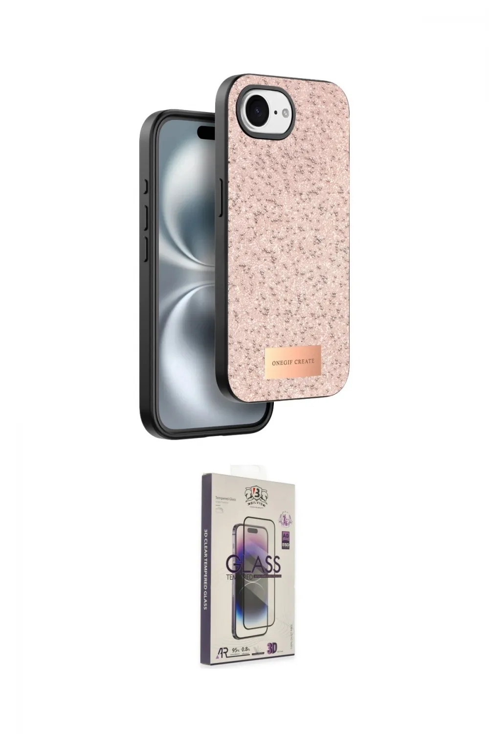 ieg™ iPhone 16E Kılıf Vadi Klasik Serisi - Siyah Bilvis 3D Cam Ekran Koruyucu