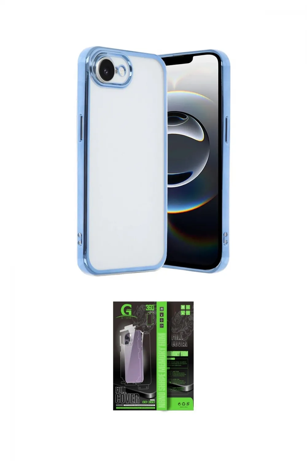 ieg™ iPhone 16E Kılıf Vadi Minimal - Şeffaf 360 Full Body Arka Koruyucu