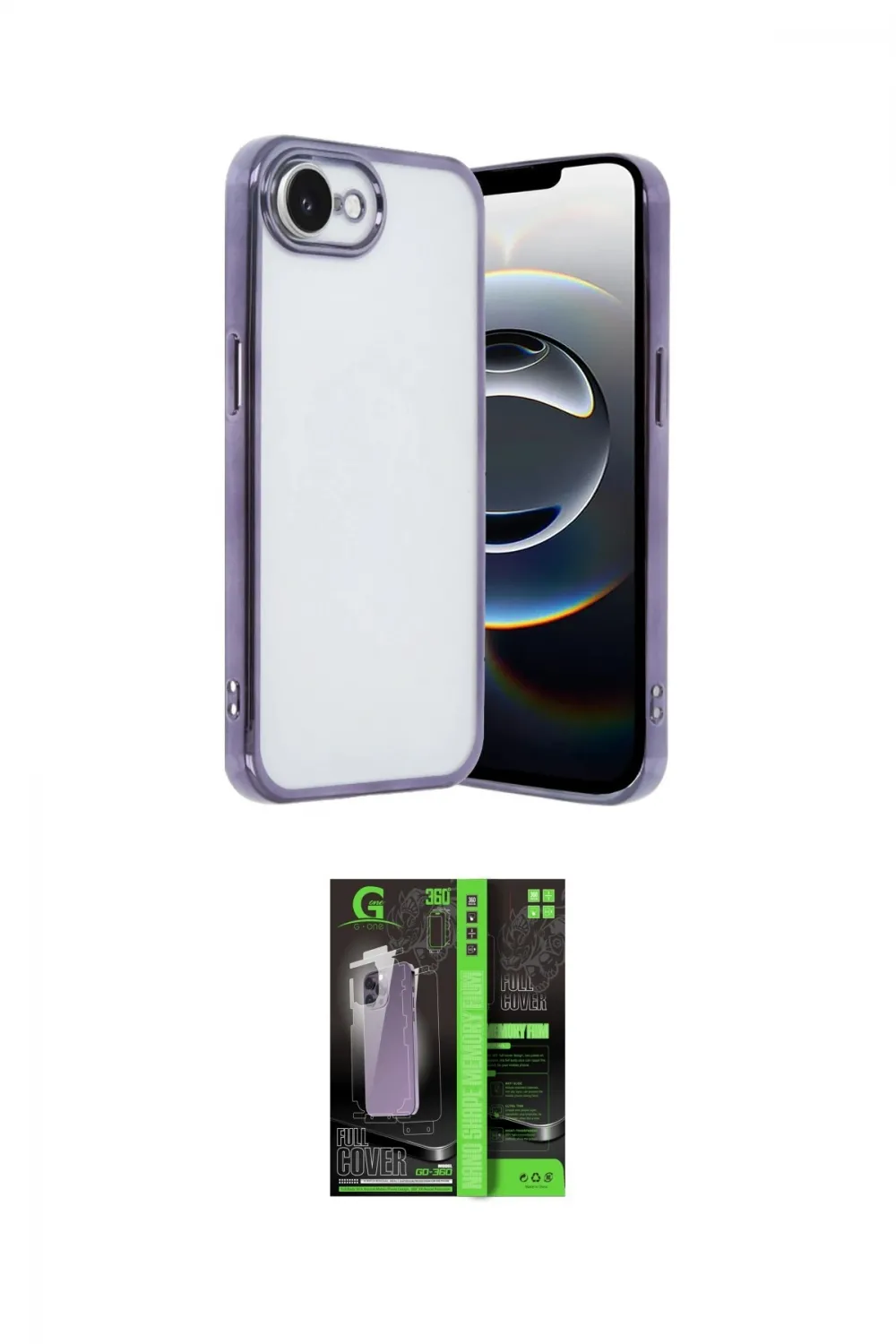 ieg™ iPhone 16E Kılıf Vadi Minimal - Şeffaf 360 Full Body Arka Koruyucu