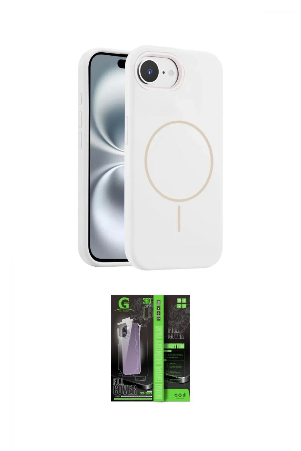 ieg™ iPhone 16E Kılıf Yankı Form Serisi - Şeffaf 360 Full Body Arka Koruyucu