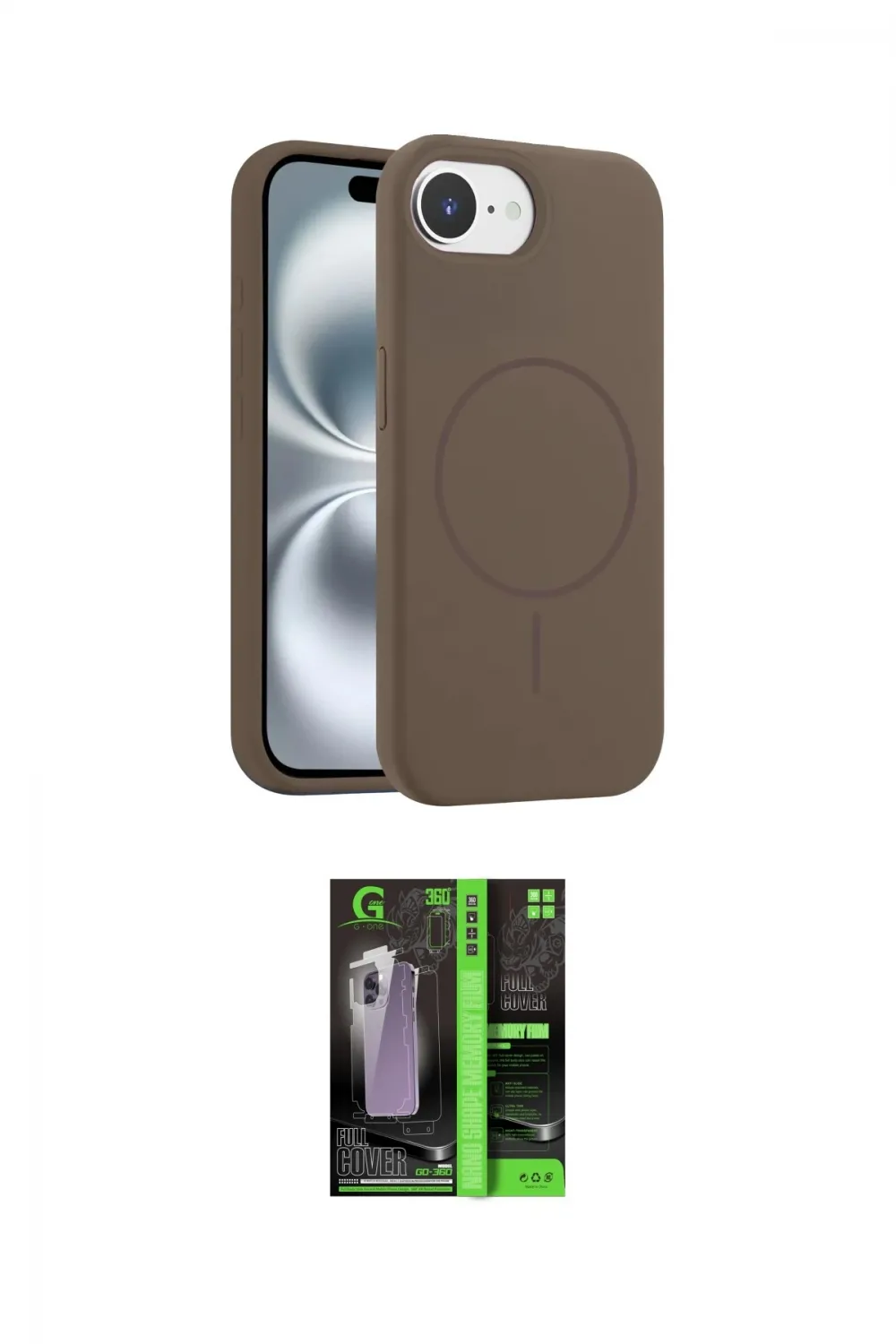 ieg™ iPhone 16E Kılıf Yankı Form Serisi - Şeffaf 360 Full Body Arka Koruyucu
