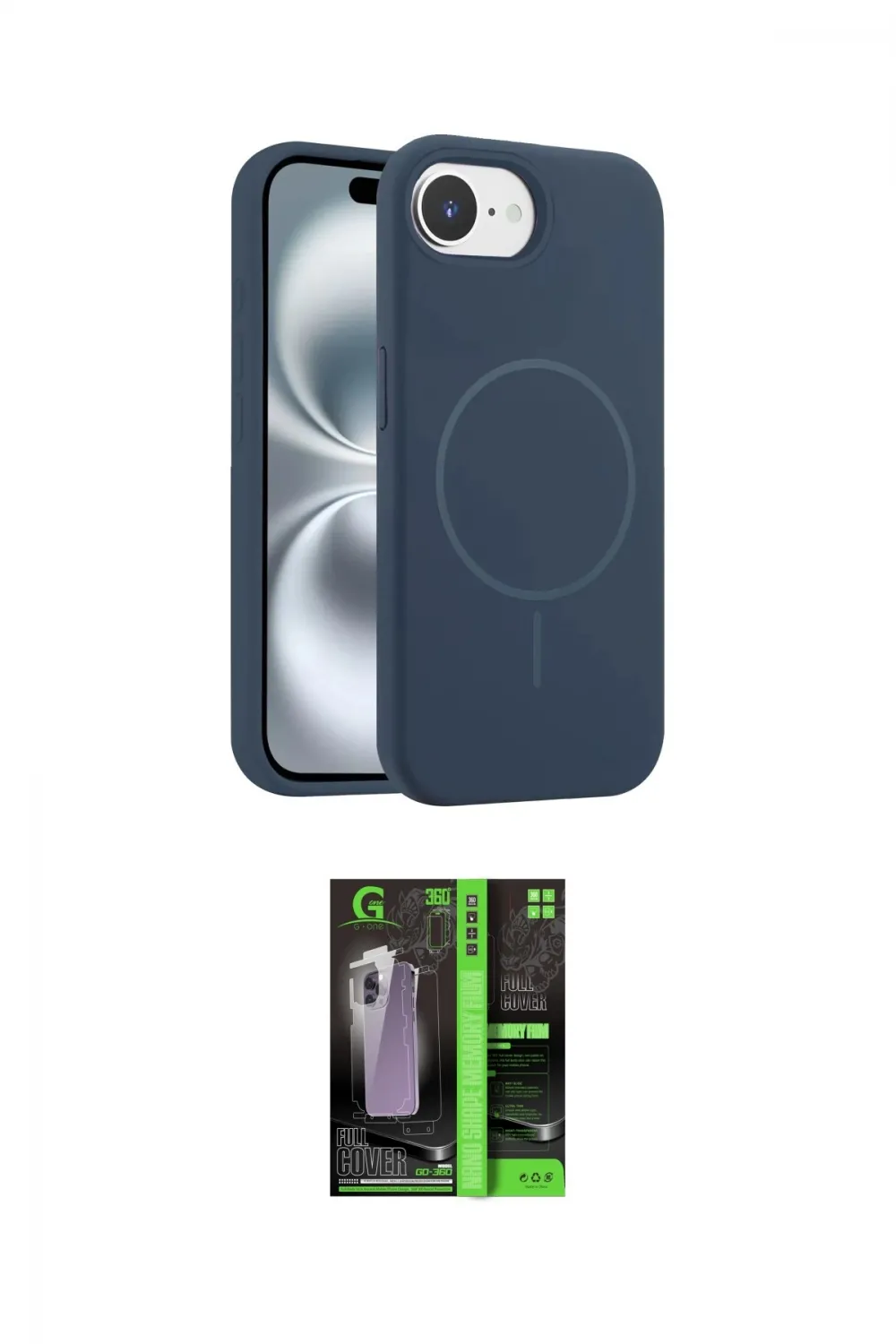 ieg™ iPhone 16E Kılıf Yankı Form Serisi - Şeffaf 360 Full Body Arka Koruyucu
