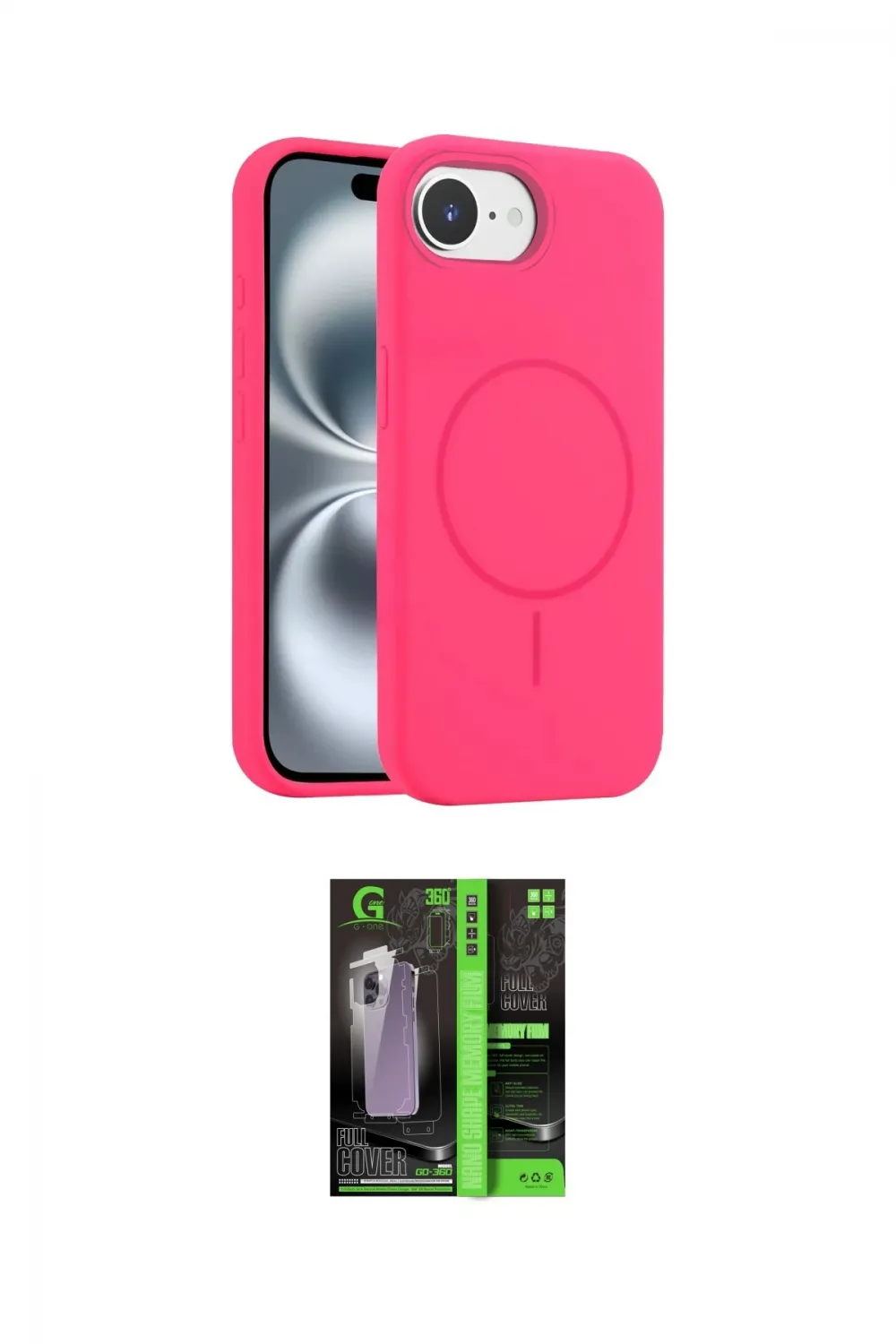 ieg™ iPhone 16E Kılıf Yankı Form Serisi - Şeffaf 360 Full Body Arka Koruyucu