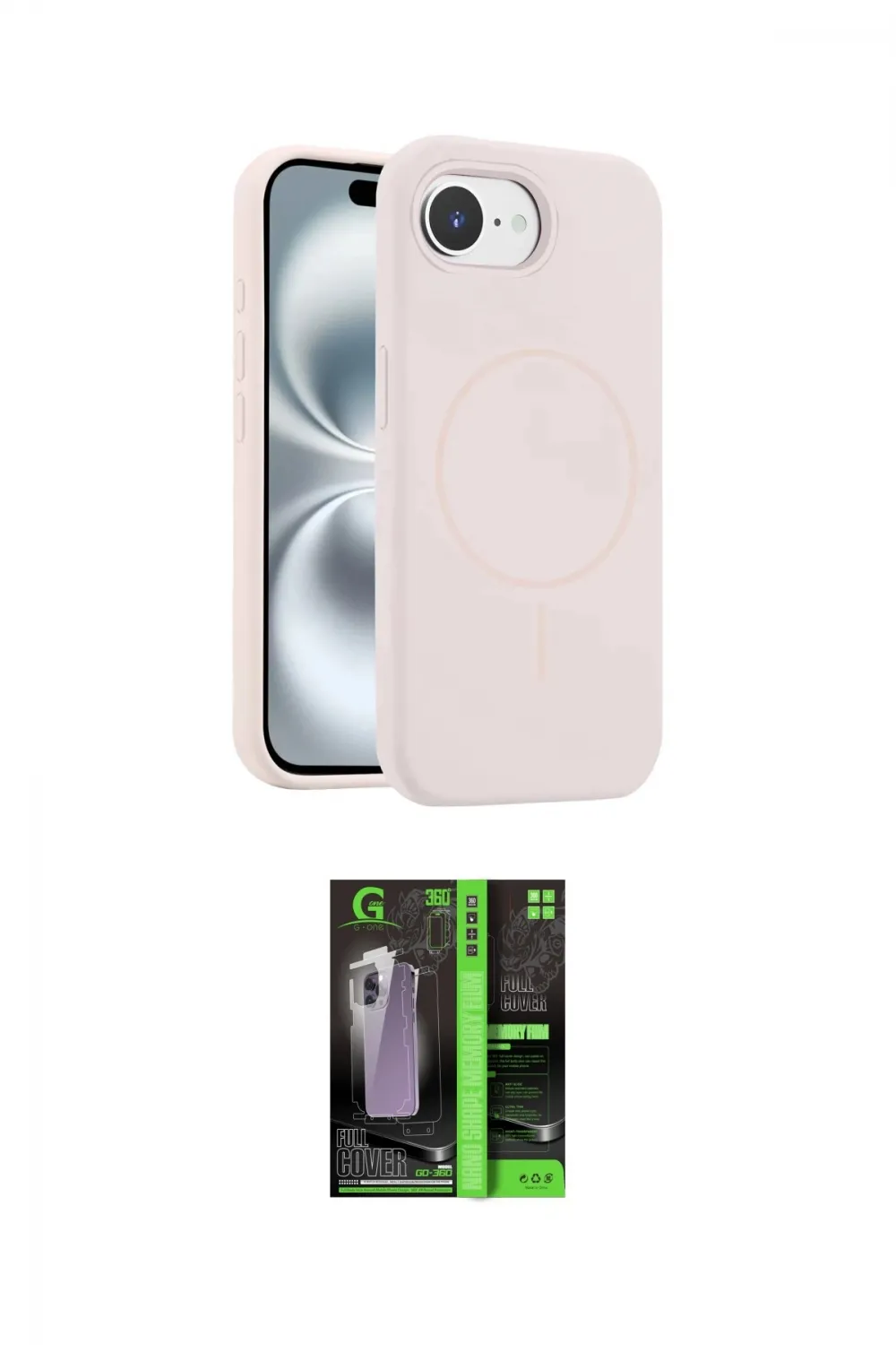 ieg™ iPhone 16E Kılıf Yankı Form Serisi - Şeffaf 360 Full Body Arka Koruyucu