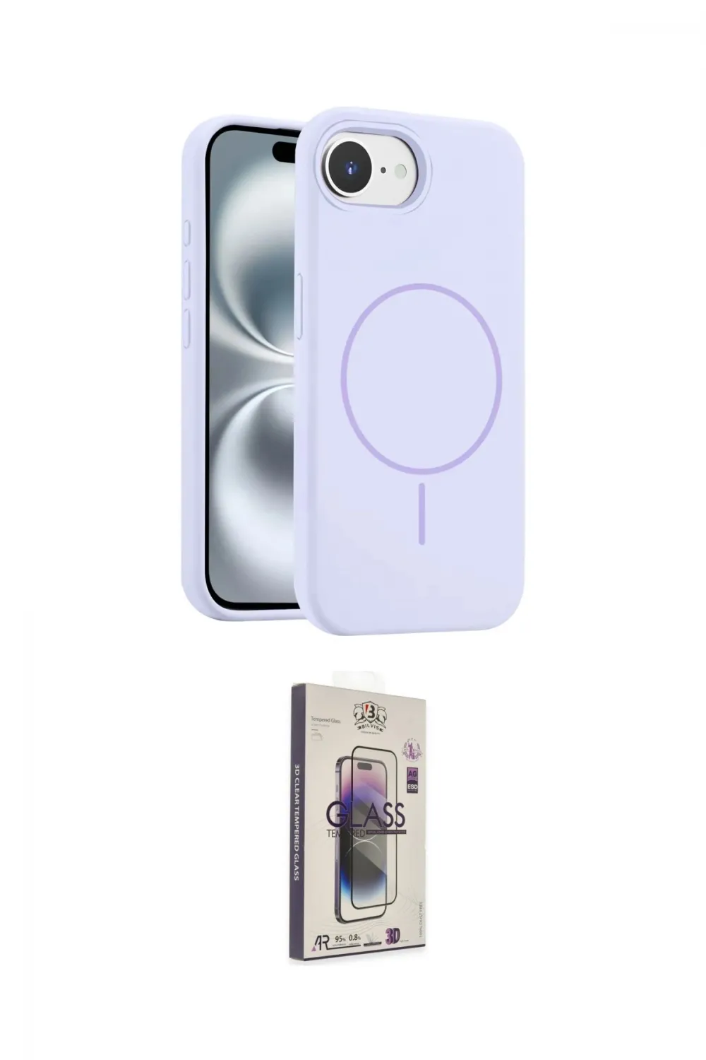 ieg™ iPhone 16E Kılıf Yankı Form Serisi - Siyah Bilvis 3D Cam Ekran Koruyucu