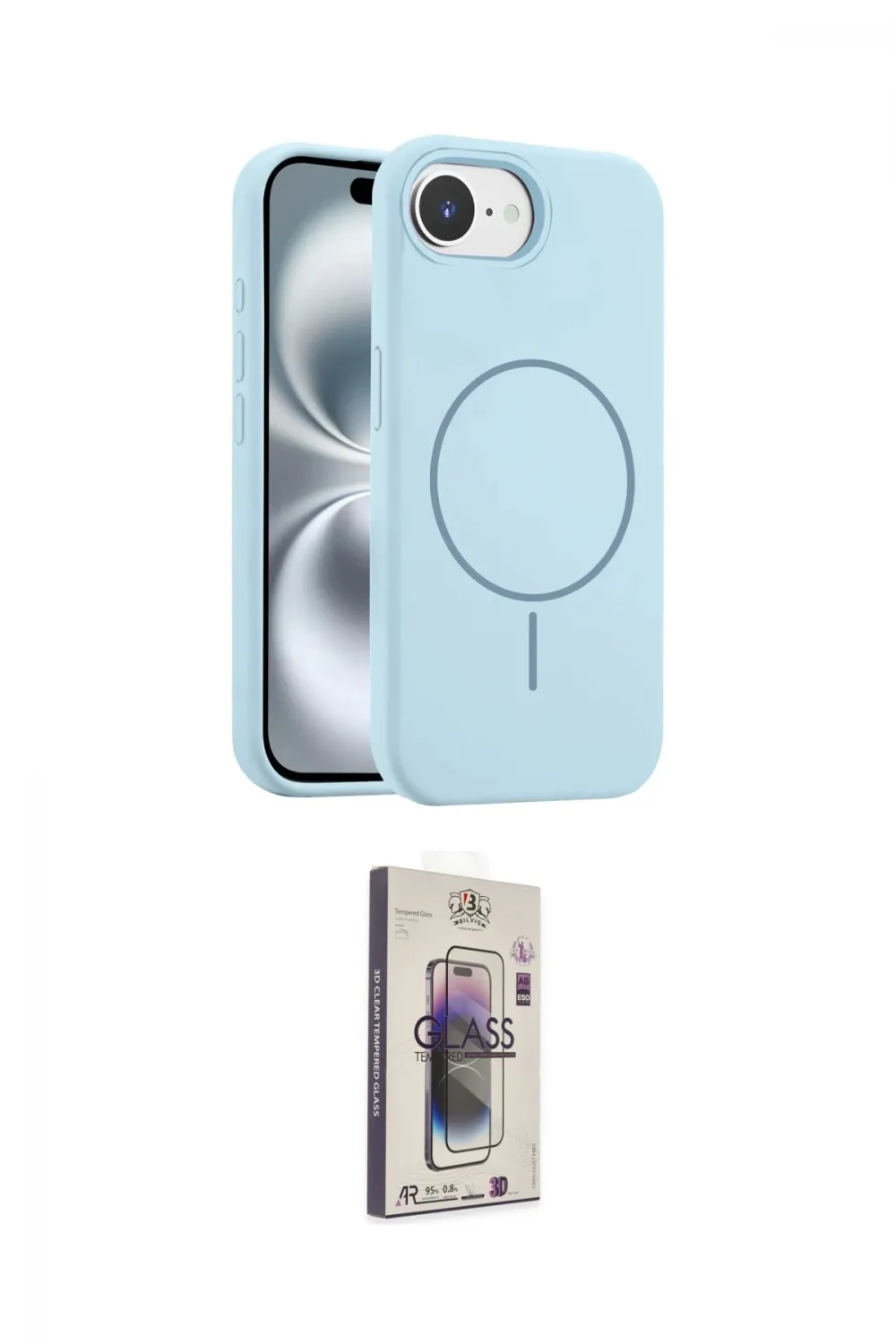 ieg™ iPhone 16E Kılıf Yankı Form Serisi - Siyah Bilvis 3D Cam Ekran Koruyucu
