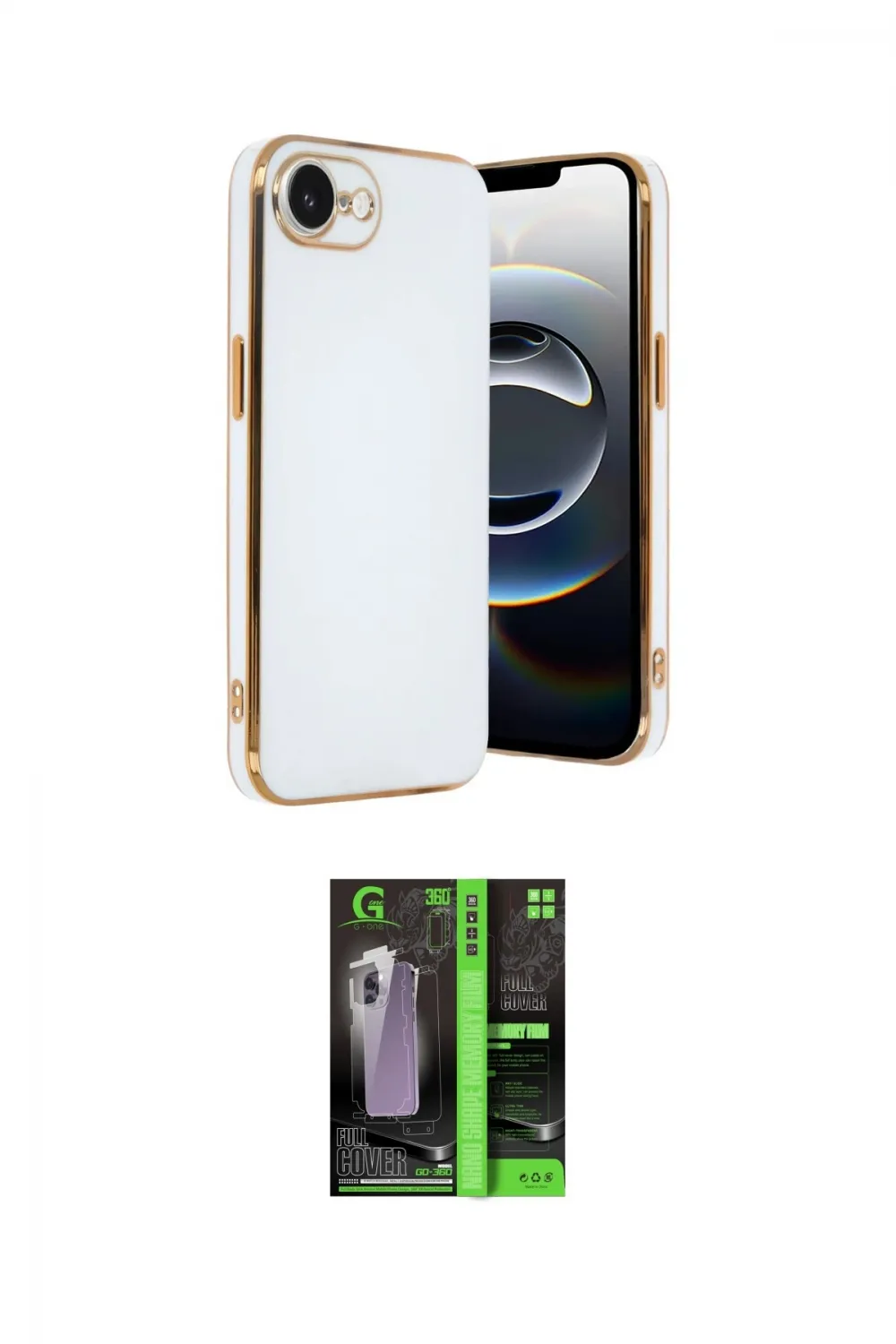 ieg™ iPhone 16E Kılıf Yankı Serisi - Şeffaf 360 Full Body Arka Koruyucu