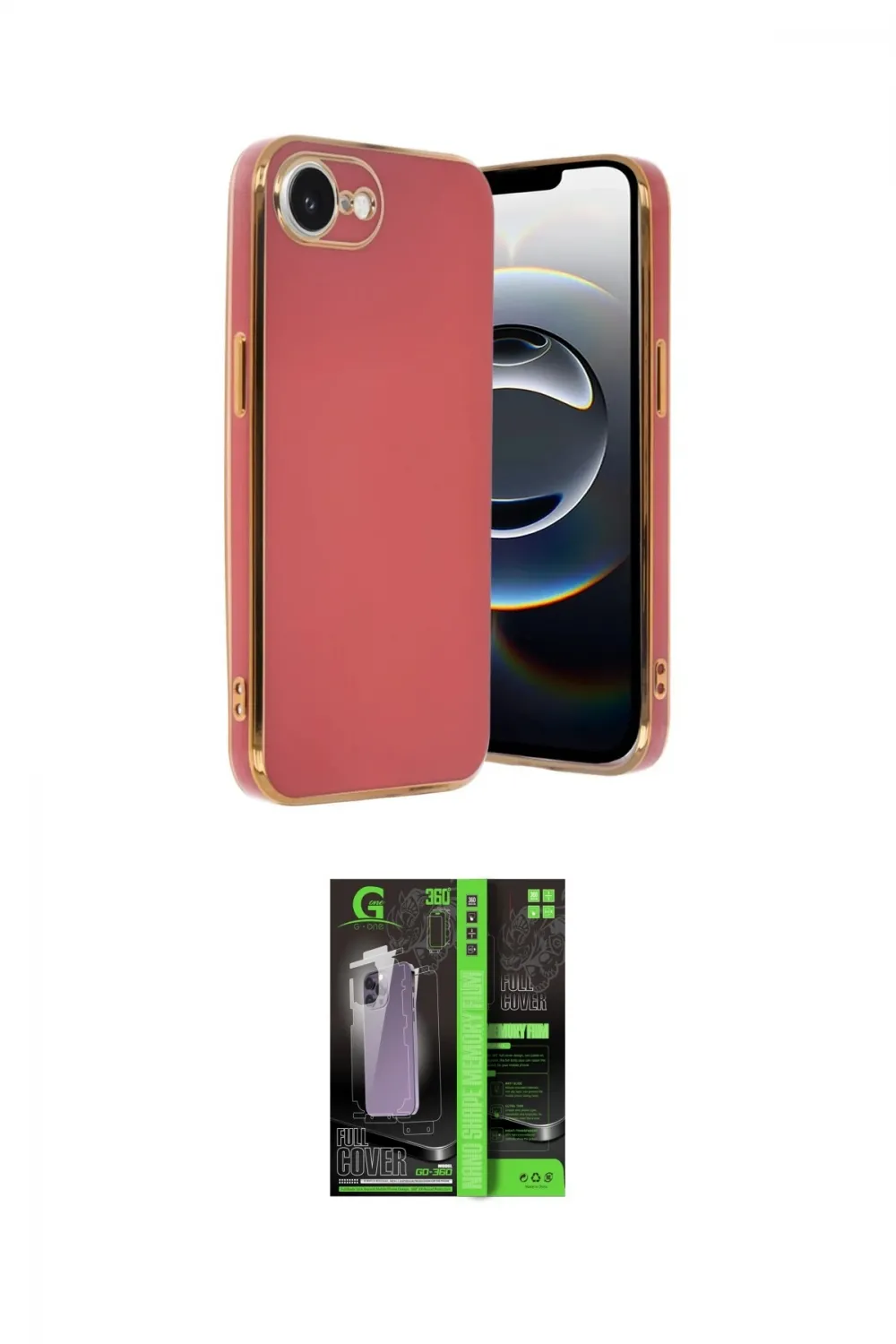 ieg™ iPhone 16E Kılıf Yankı Serisi - Şeffaf 360 Full Body Arka Koruyucu