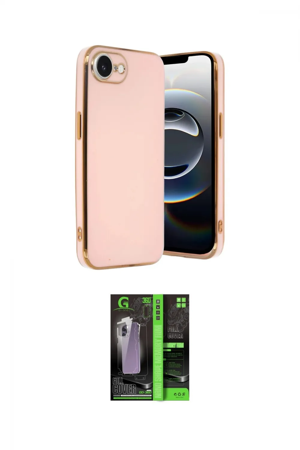 ieg™ iPhone 16E Kılıf Yankı Serisi - Şeffaf 360 Full Body Arka Koruyucu