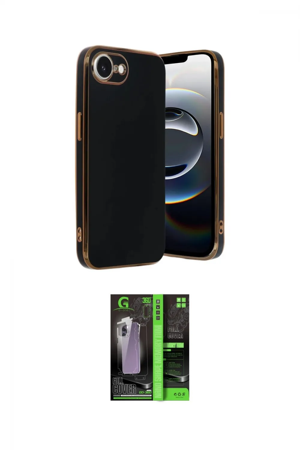 ieg™ iPhone 16E Kılıf Yankı Serisi - Şeffaf 360 Full Body Arka Koruyucu