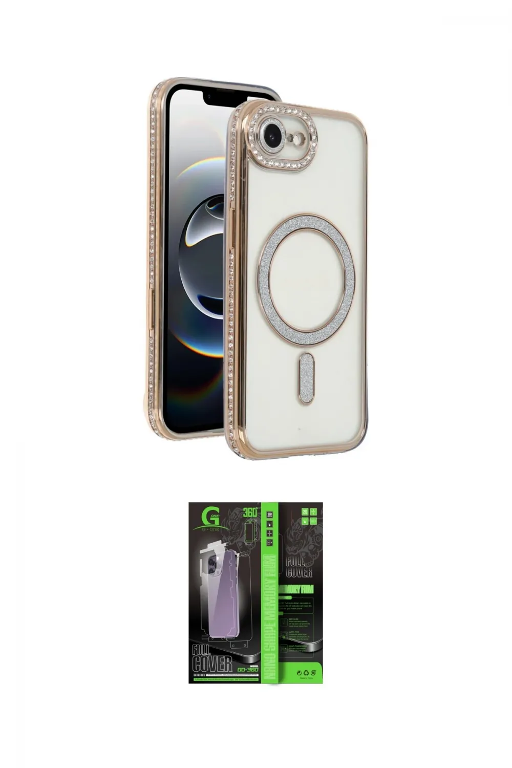 ieg™ iPhone 16E Kılıf Zirve Doku Prime - Şeffaf 360 Full Body Arka Koruyucu