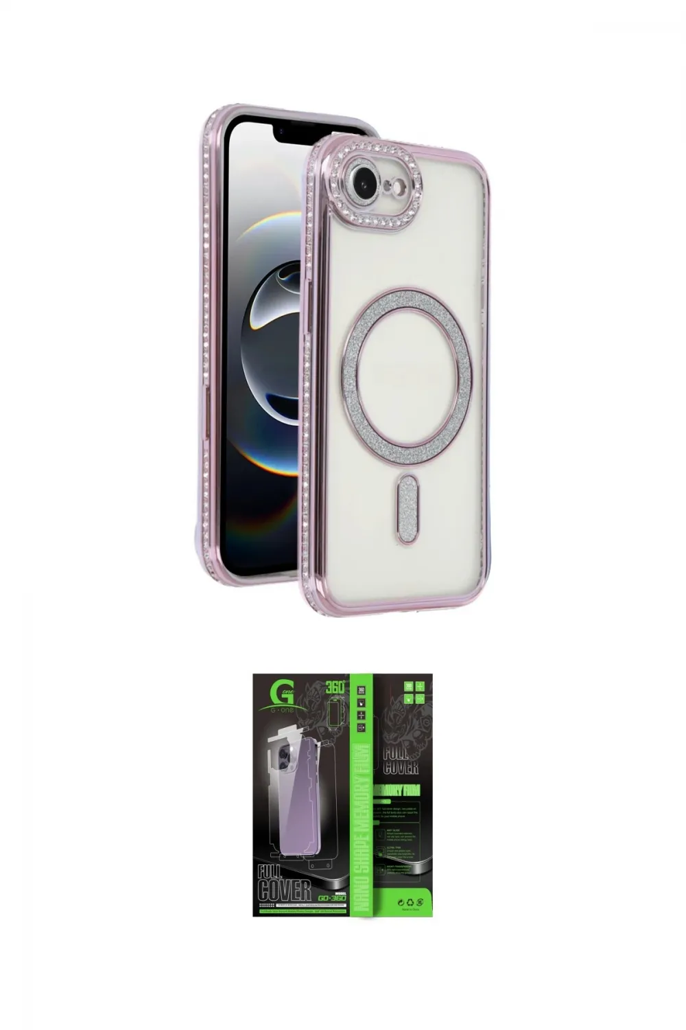 ieg™ iPhone 16E Kılıf Zirve Doku Prime - Şeffaf 360 Full Body Arka Koruyucu