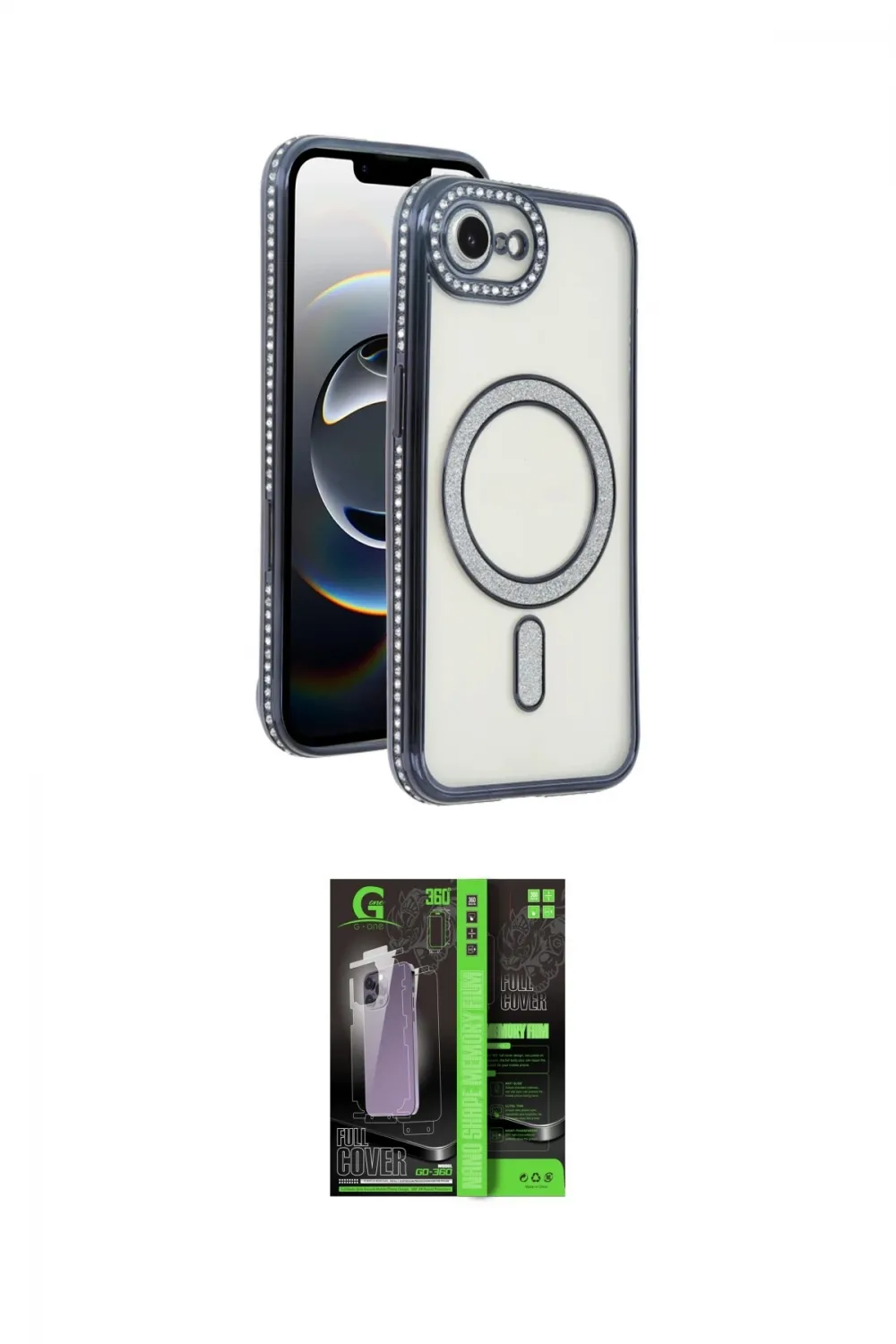 ieg™ iPhone 16E Kılıf Zirve Doku Prime - Şeffaf 360 Full Body Arka Koruyucu