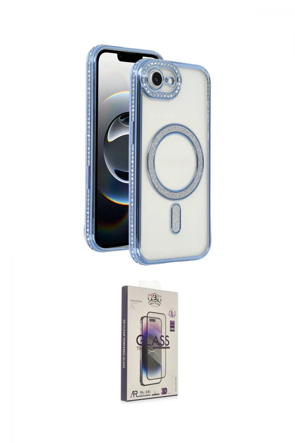 ieg™ iPhone 16E Kılıf Zirve Doku Prime - Siyah Bilvis 3D Cam Ekran Koruyucu