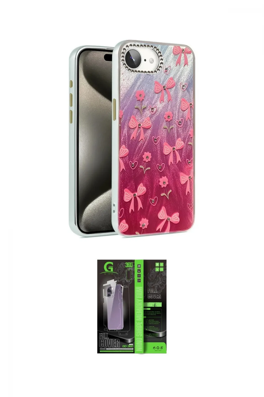 ieg™ iPhone 16E Kılıf Zirve Modern Prime - Şeffaf 360 Full Body Arka Koruyucu