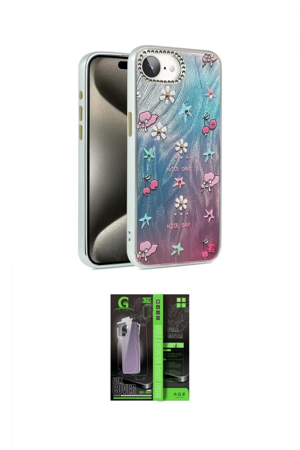 ieg™ iPhone 16E Kılıf Zirve Modern Prime - Şeffaf 360 Full Body Arka Koruyucu