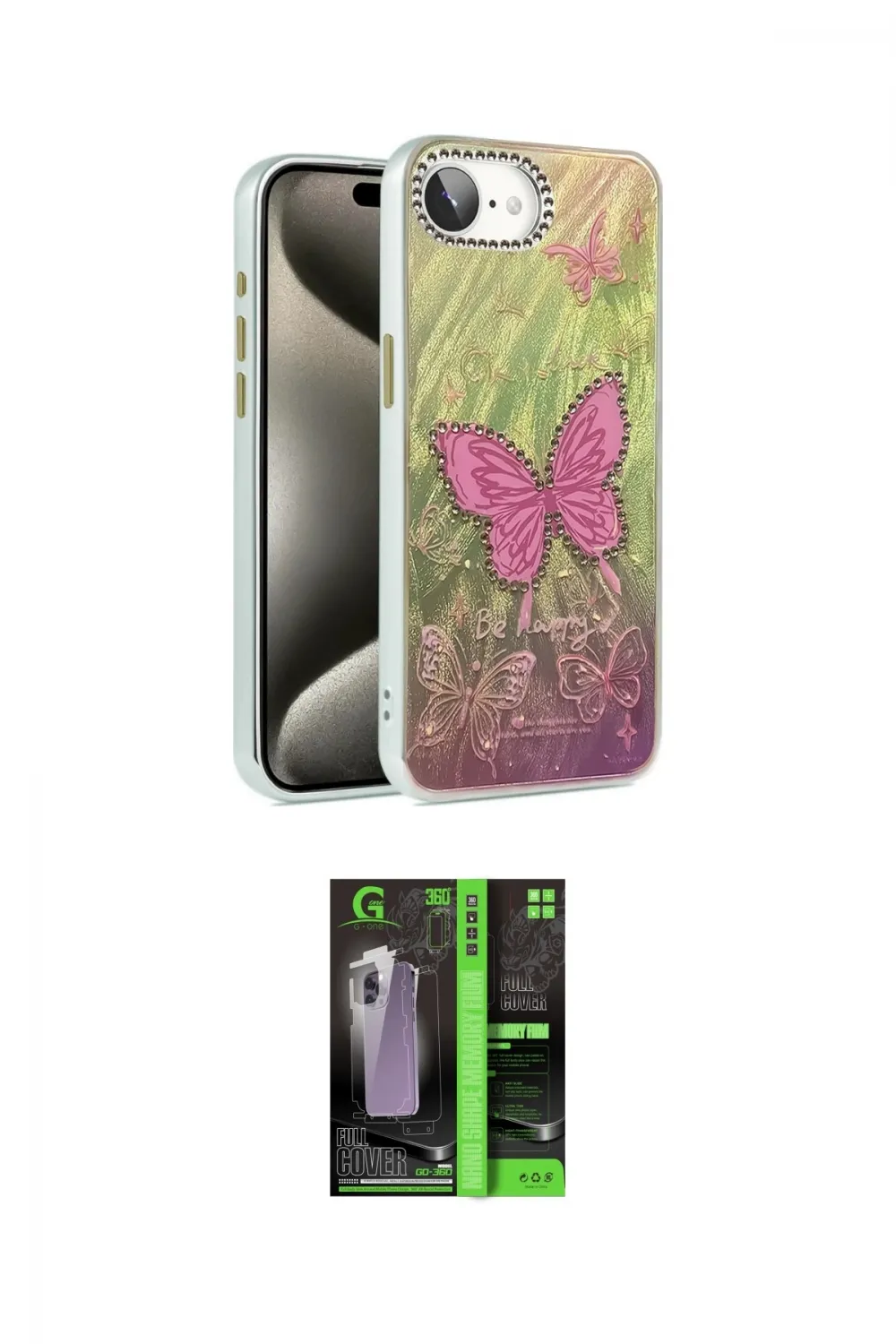 ieg™ iPhone 16E Kılıf Zirve Modern Prime - Şeffaf 360 Full Body Arka Koruyucu