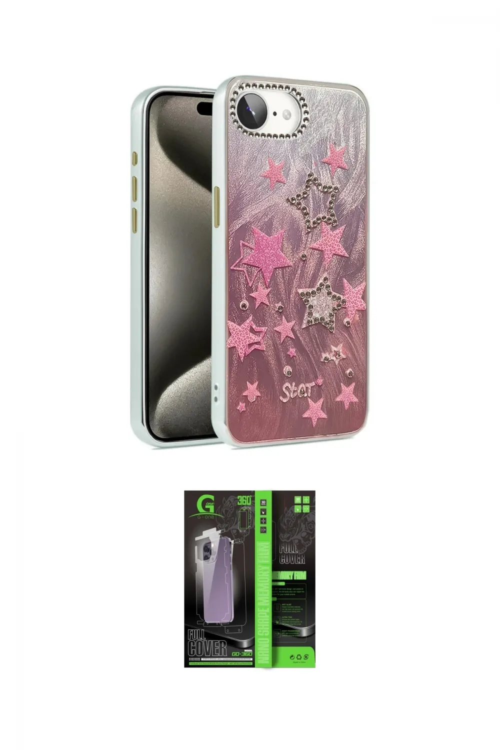 ieg™ iPhone 16E Kılıf Zirve Modern Prime - Şeffaf 360 Full Body Arka Koruyucu