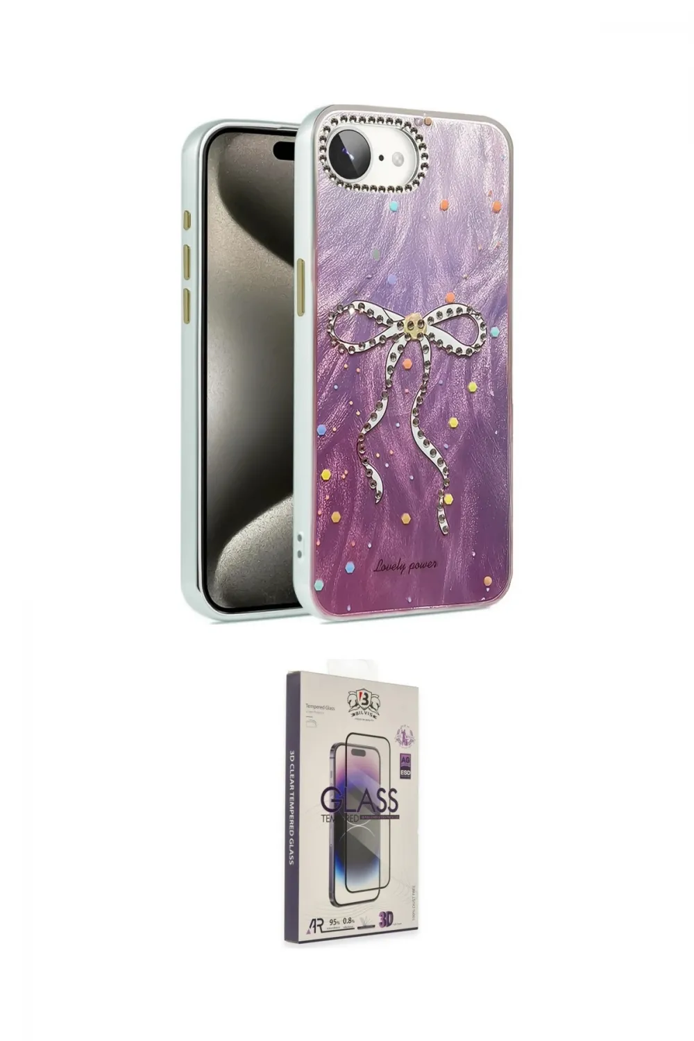 ieg™ iPhone 16E Kılıf Zirve Modern Prime - Siyah Bilvis 3D Cam Ekran Koruyucu