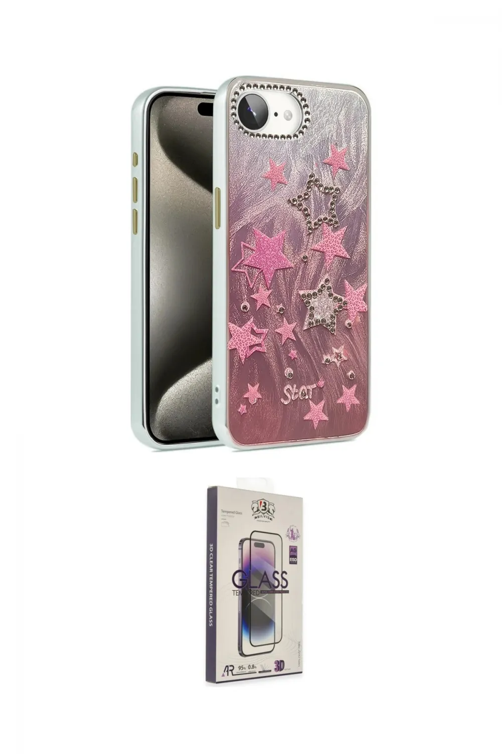 ieg™ iPhone 16E Kılıf Zirve Modern Prime - Siyah Bilvis 3D Cam Ekran Koruyucu