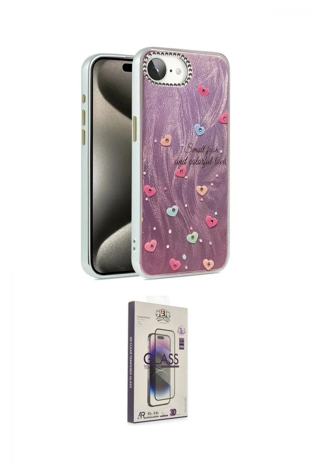 ieg™ iPhone 16E Kılıf Zirve Modern Prime - Siyah Bilvis 3D Cam Ekran Koruyucu