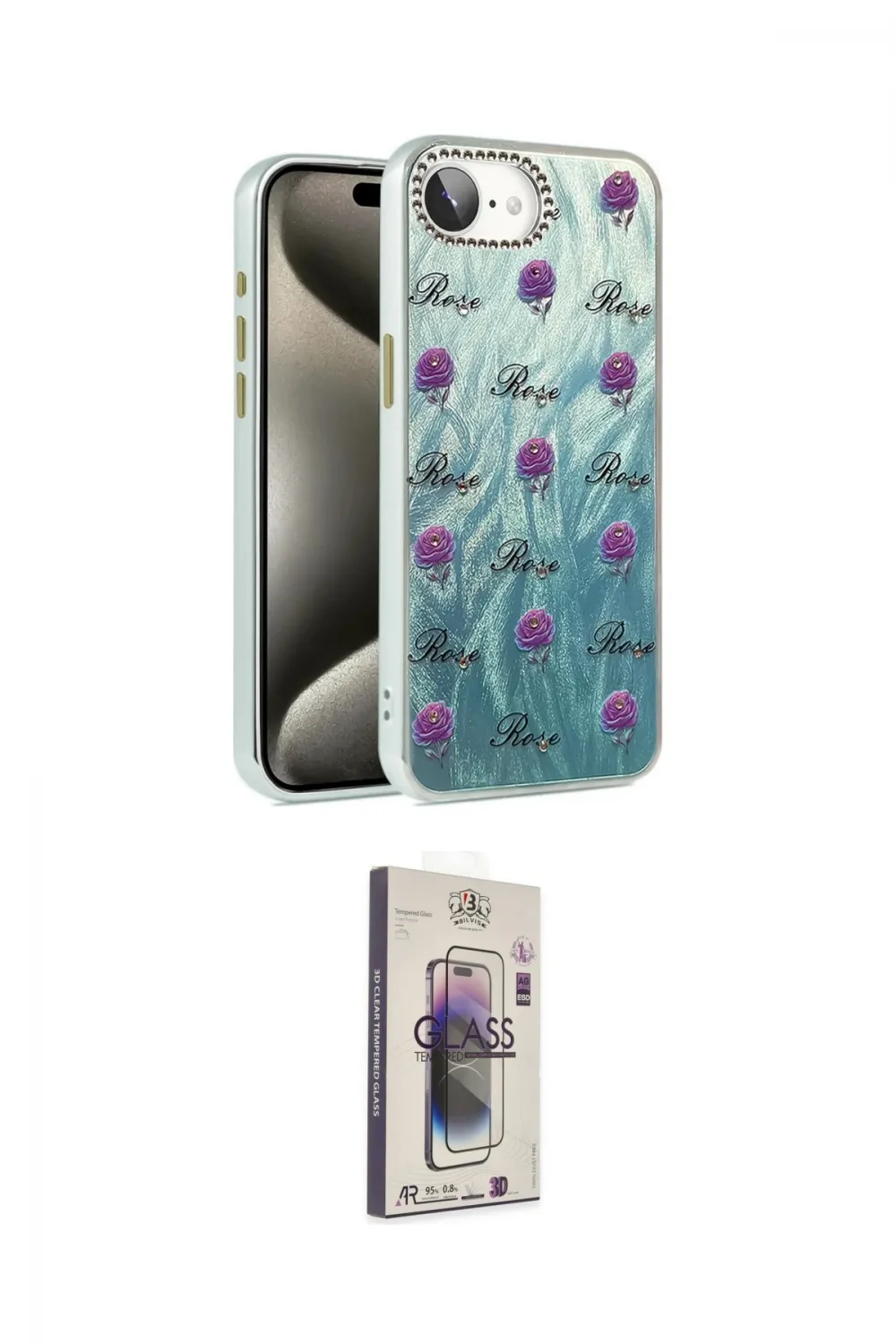 ieg™ iPhone 16E Kılıf Zirve Modern Prime - Siyah Bilvis 3D Cam Ekran Koruyucu