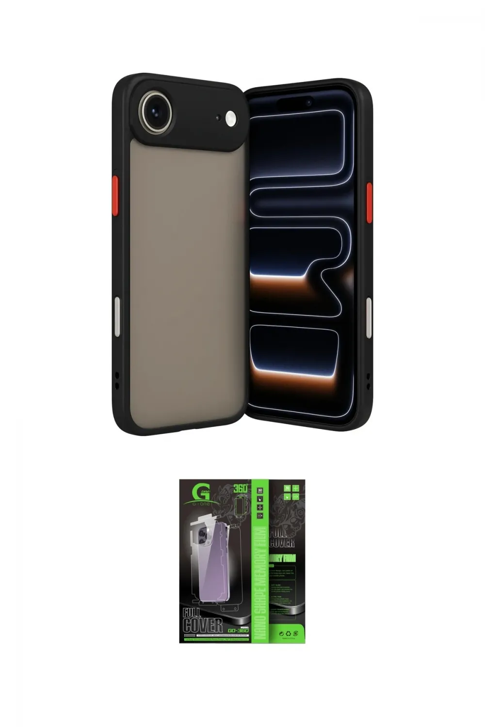 ieg™ iPhone 17 Air Kılıf Ahenk Çizgi Serisi - Şeffaf 360 Full Body Arka Koruyucu
