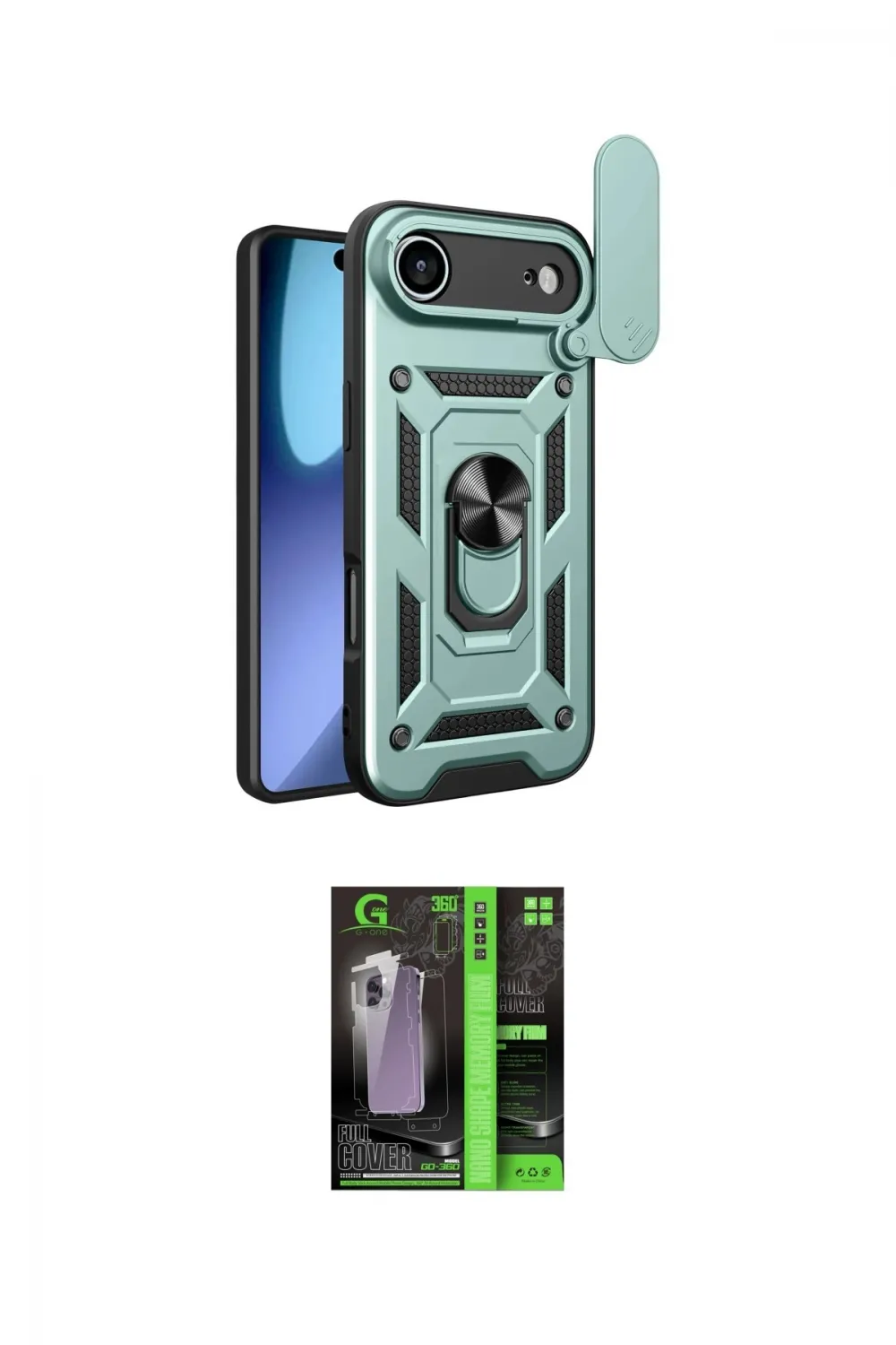 ieg™ iPhone 17 Air Kılıf Ahenk Klasik - Şeffaf 360 Full Body Arka Koruyucu