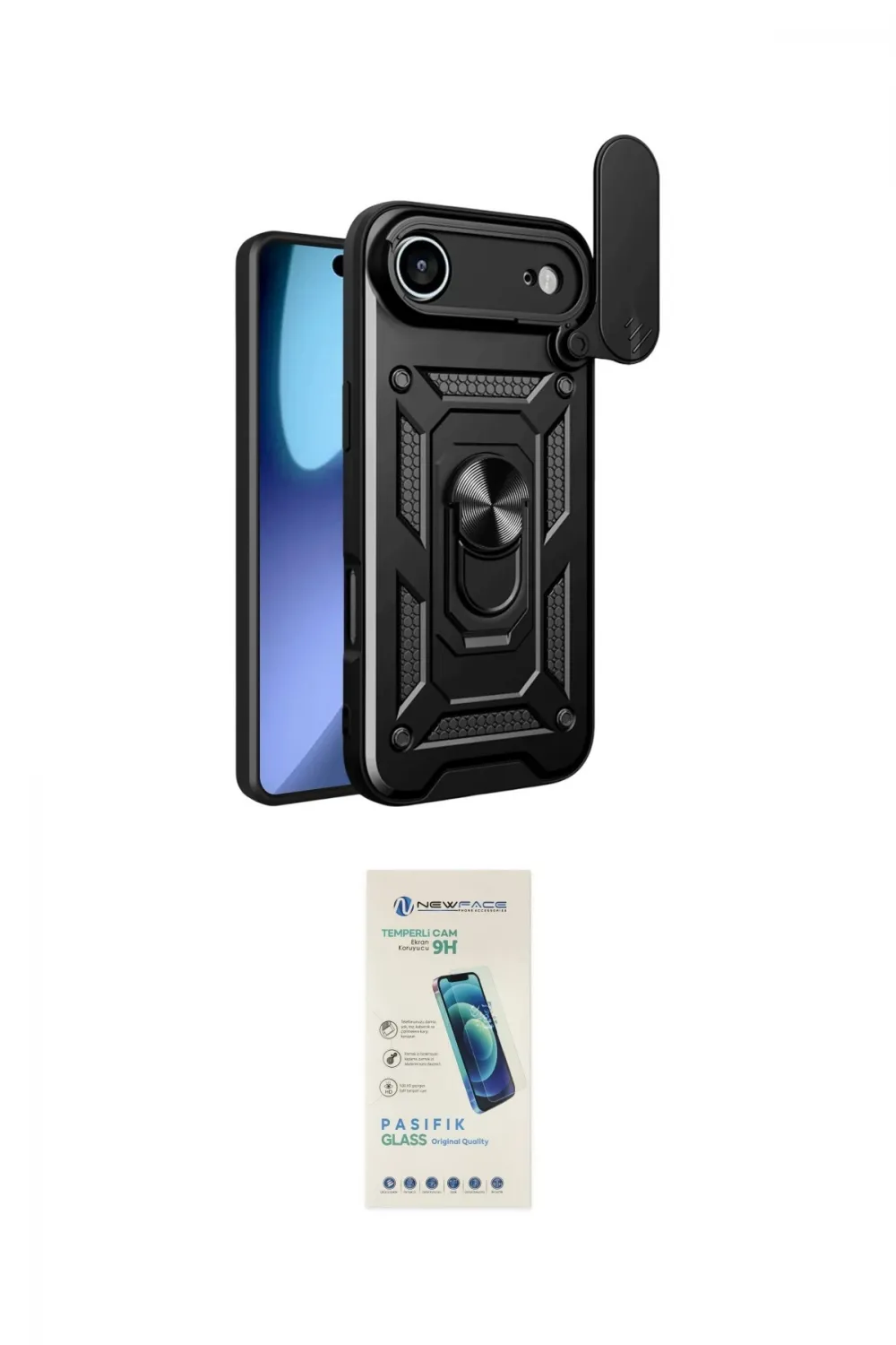 ieg™ iPhone 17 Air Kılıf Ahenk Klasik - Şeffaf Pasifik Cam Ekran Koruyucu