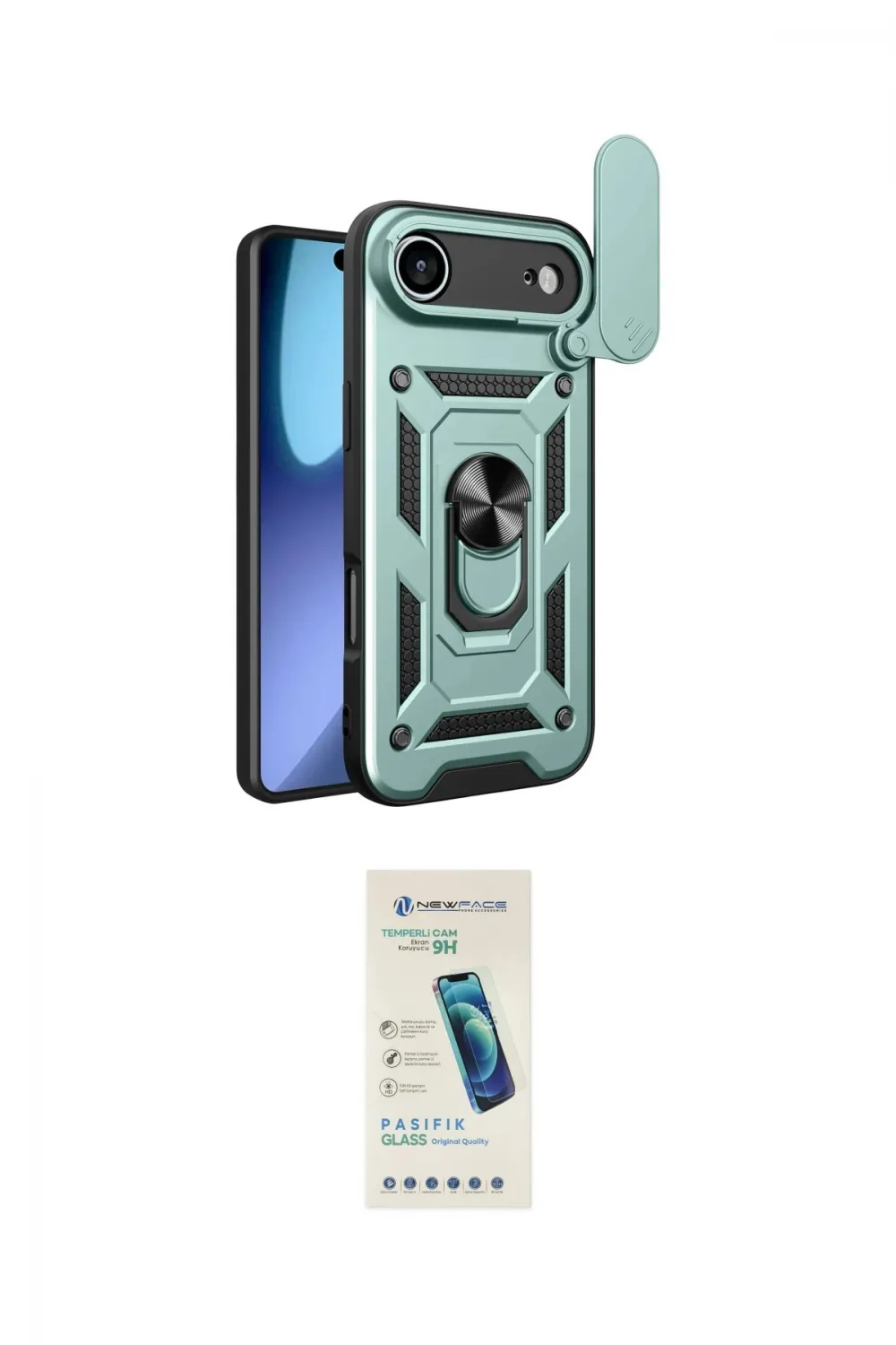 ieg™ iPhone 17 Air Kılıf Ahenk Klasik - Şeffaf Pasifik Cam Ekran Koruyucu