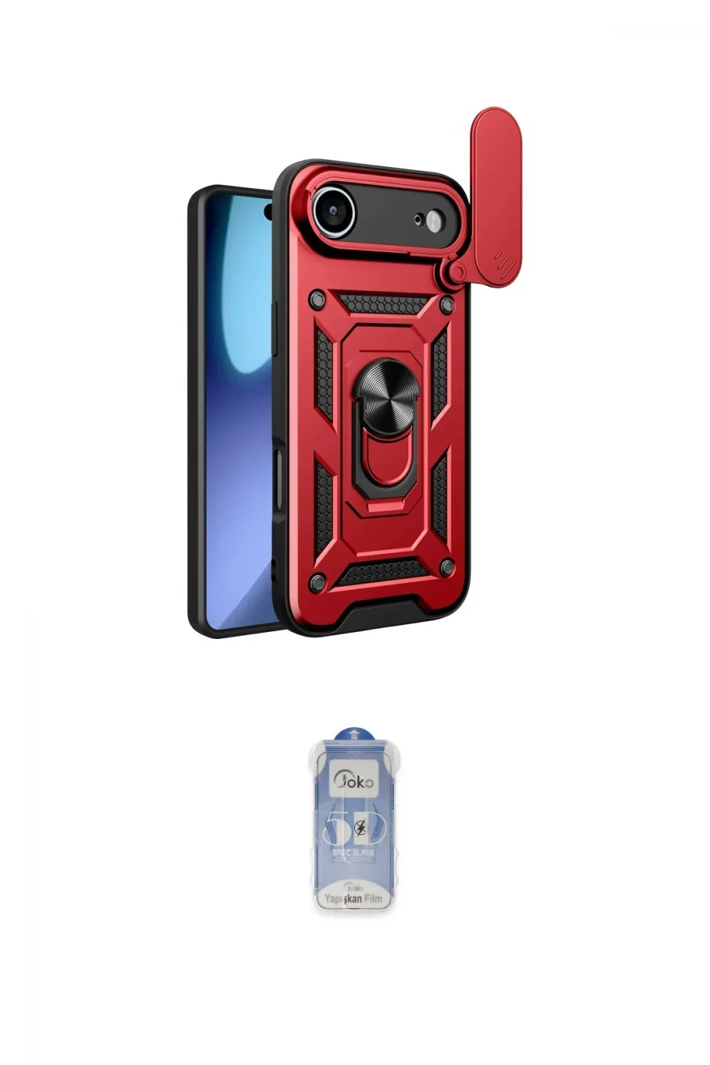 ieg™ iPhone 17 Air Kılıf Ahenk Klasik - Siyah Joko Magic 5D Cam