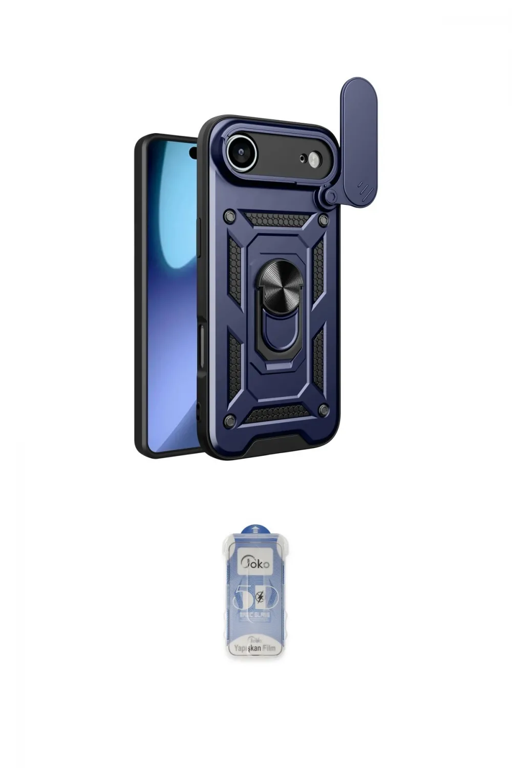 ieg™ iPhone 17 Air Kılıf Ahenk Klasik - Siyah Joko Magic 5D Cam