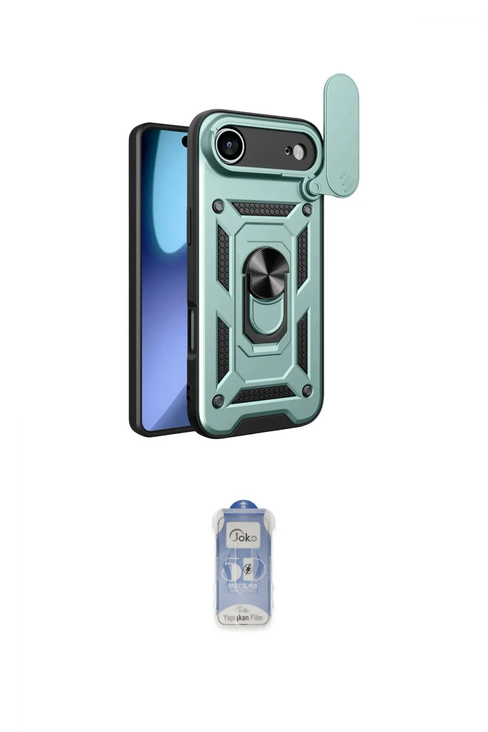 ieg™ iPhone 17 Air Kılıf Ahenk Klasik - Siyah Joko Magic 5D Cam