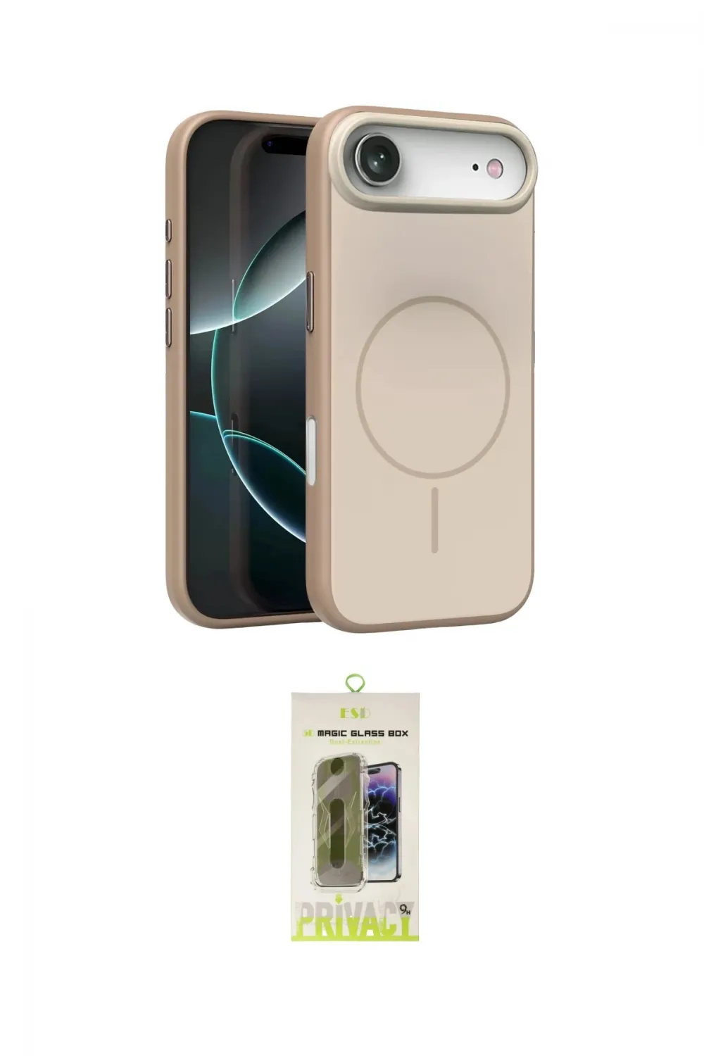 ieg™ iPhone 17 Air Kılıf Atlas Asil Prime - Siyah Joko Magic 5D Hayalet Cam