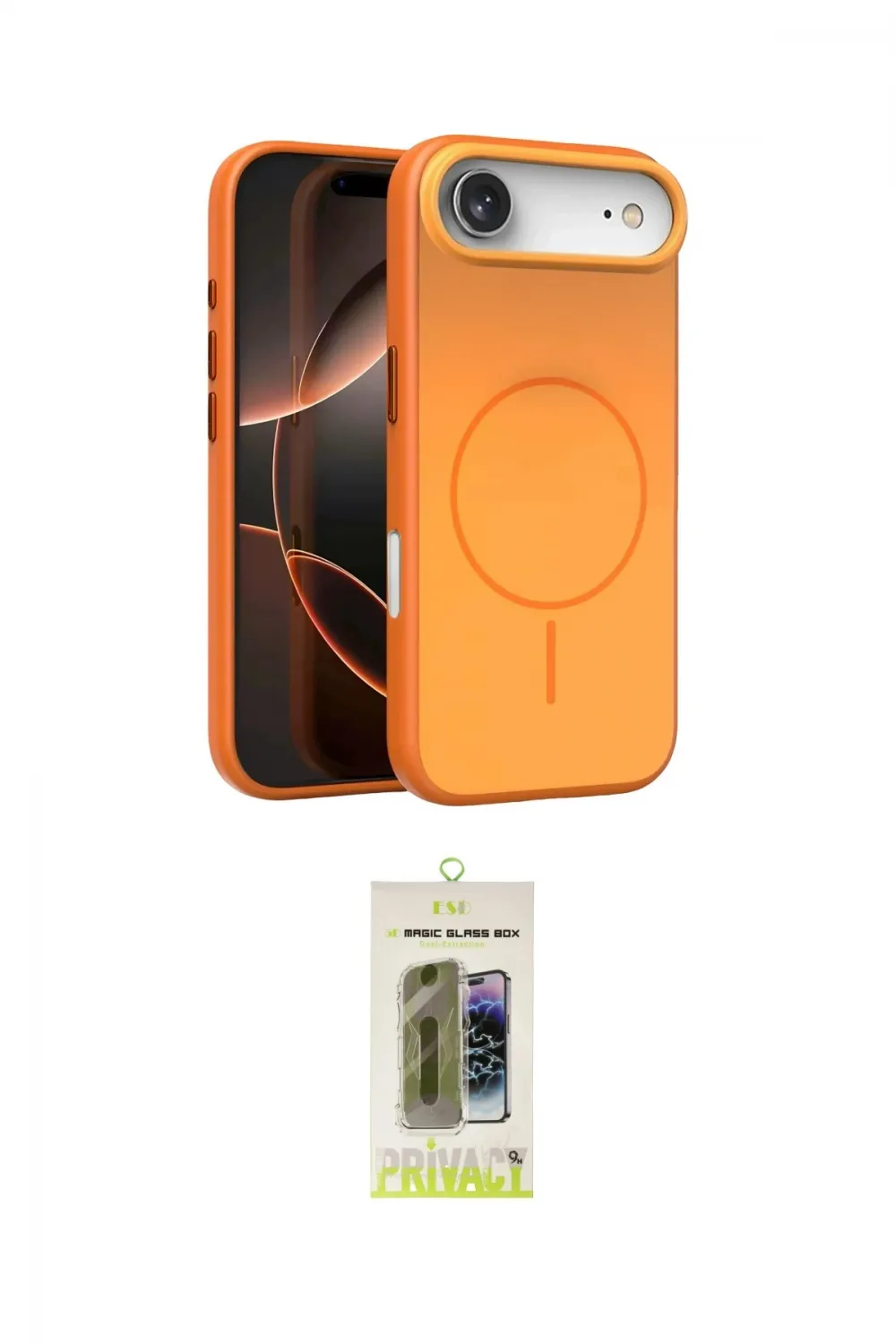 ieg™ iPhone 17 Air Kılıf Atlas Asil Prime - Siyah Joko Magic 5D Hayalet Cam