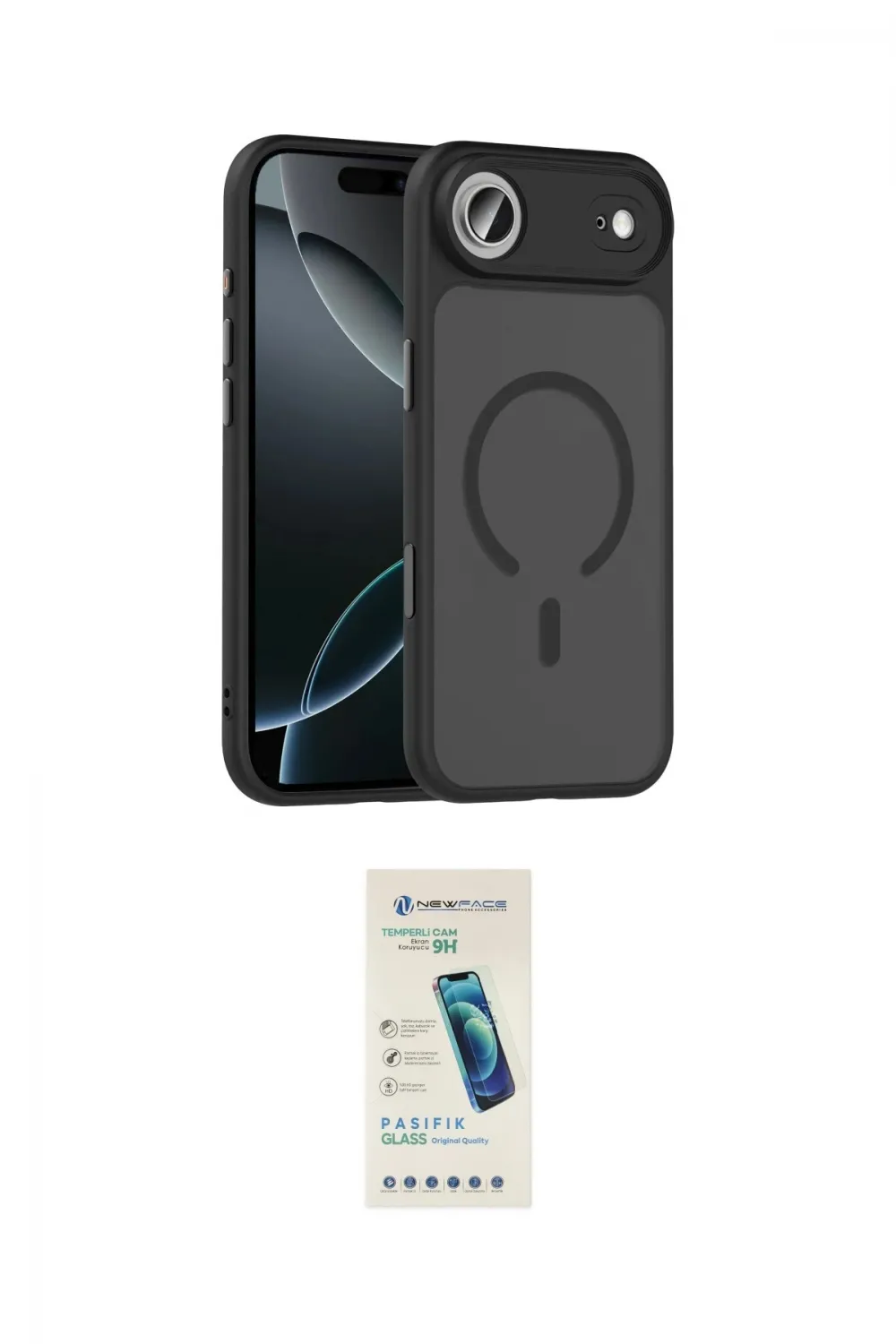 ieg™ iPhone 17 Air Kılıf Doruk Form Serisi - Şeffaf Pasifik Cam Ekran Koruyucu