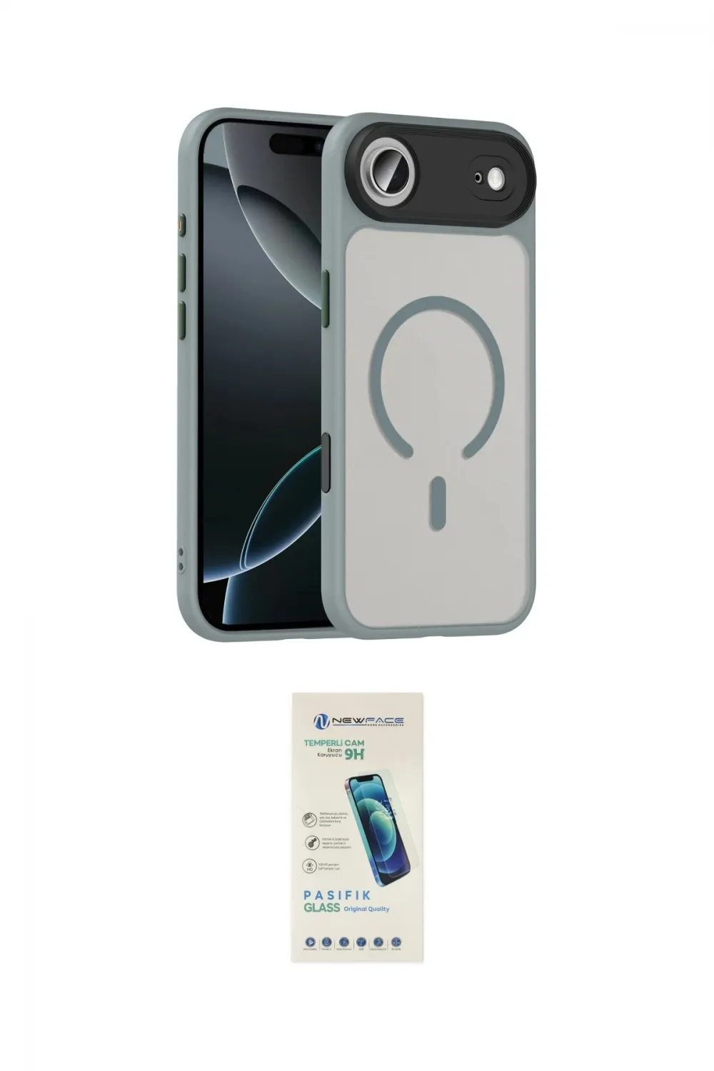 ieg™ iPhone 17 Air Kılıf Doruk Form Serisi - Şeffaf Pasifik Cam Ekran Koruyucu