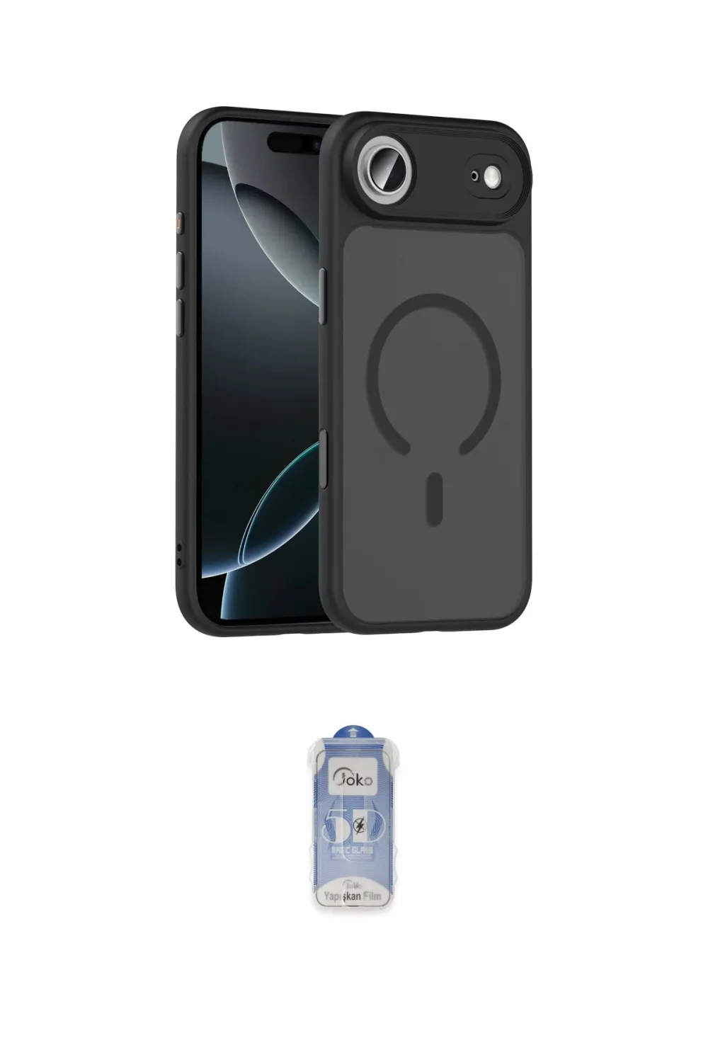 ieg™ iPhone 17 Air Kılıf Doruk Form Serisi - Siyah Joko Magic 5D Cam