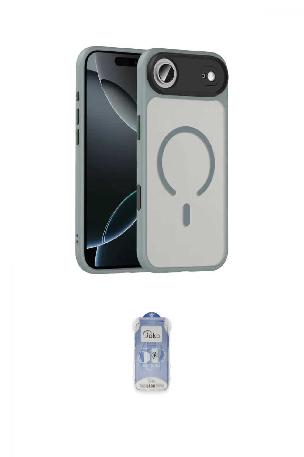 ieg™ iPhone 17 Air Kılıf Doruk Form Serisi - Siyah Joko Magic 5D Cam