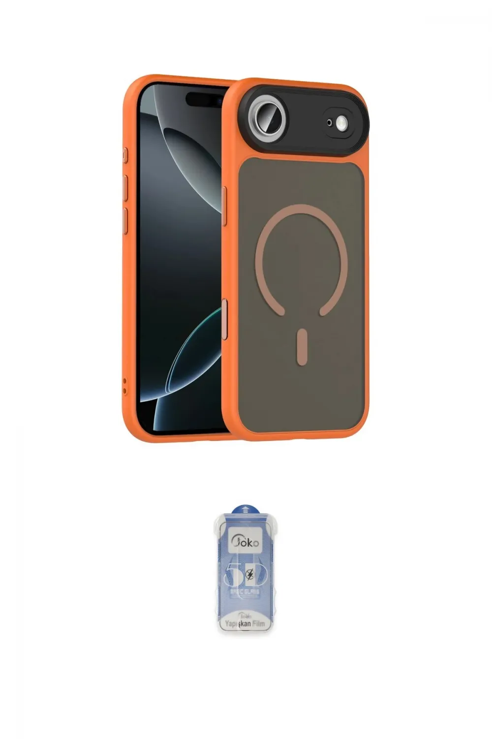 ieg™ iPhone 17 Air Kılıf Doruk Form Serisi - Siyah Joko Magic 5D Cam