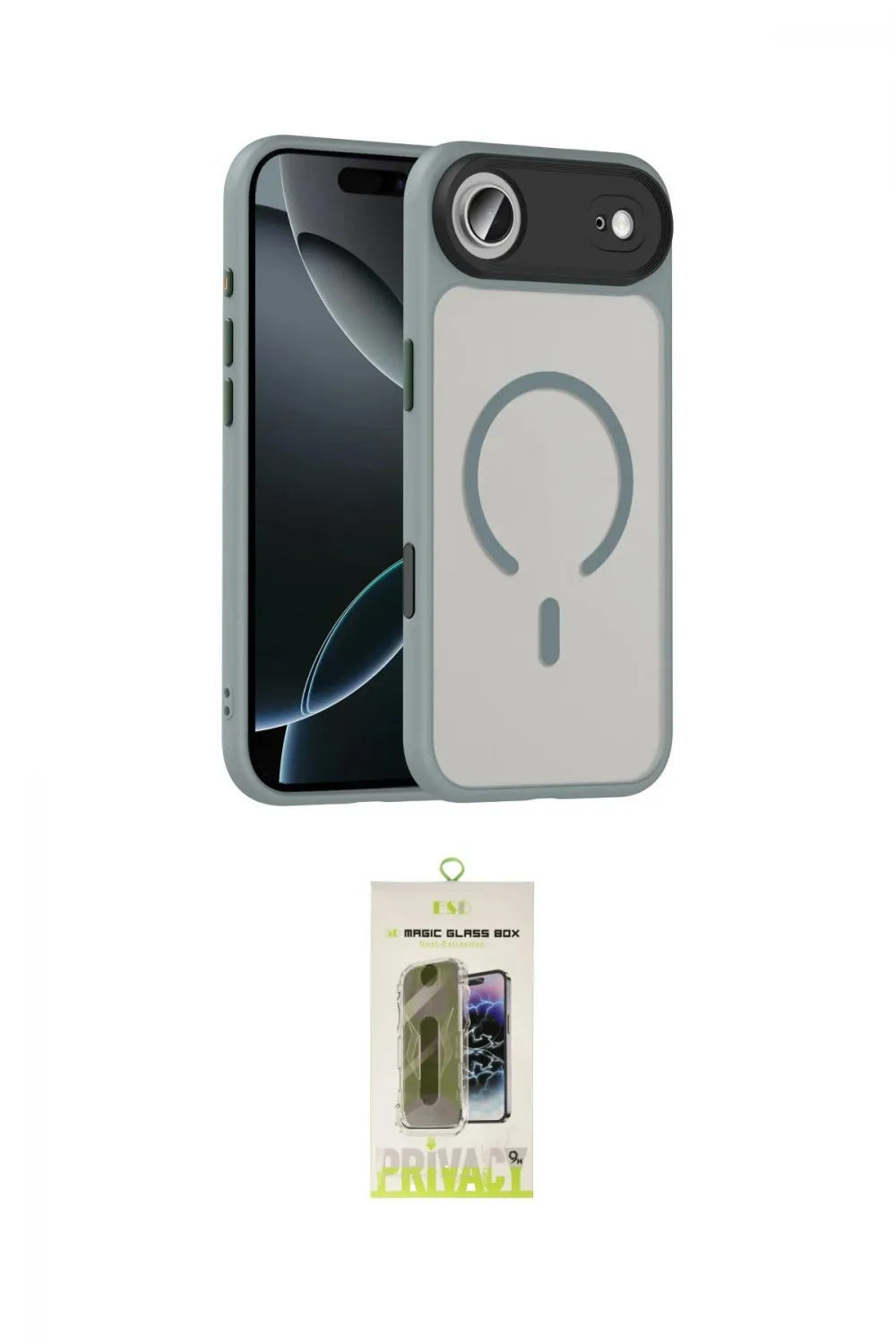 ieg™ iPhone 17 Air Kılıf Doruk Form Serisi - Siyah Joko Magic 5D Hayalet Cam