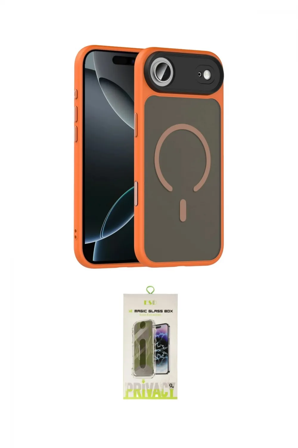 ieg™ iPhone 17 Air Kılıf Doruk Form Serisi - Siyah Joko Magic 5D Hayalet Cam