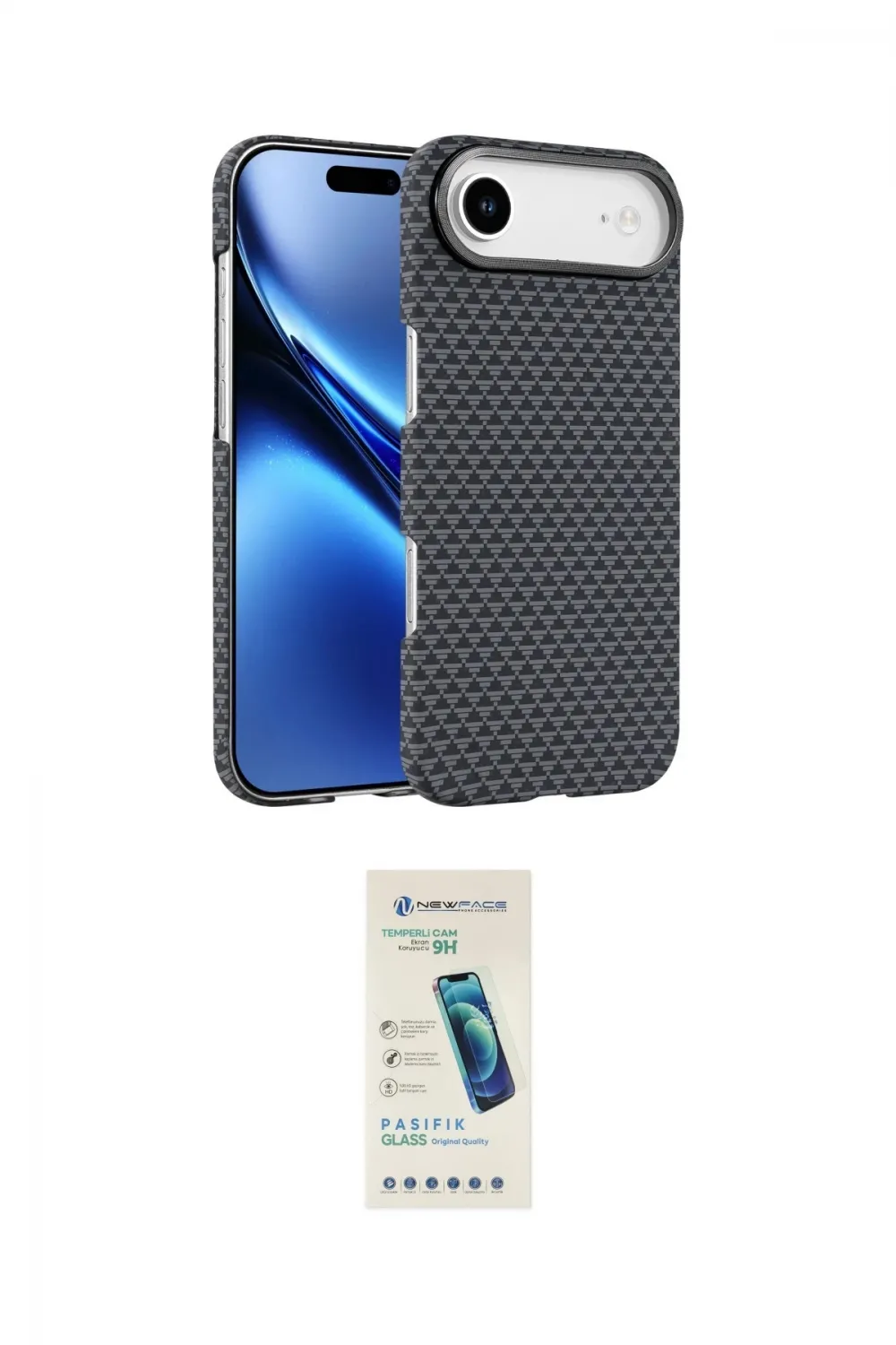 ieg™ iPhone 17 Air Kılıf Doruk Serisi - Şeffaf Pasifik Cam Ekran Koruyucu