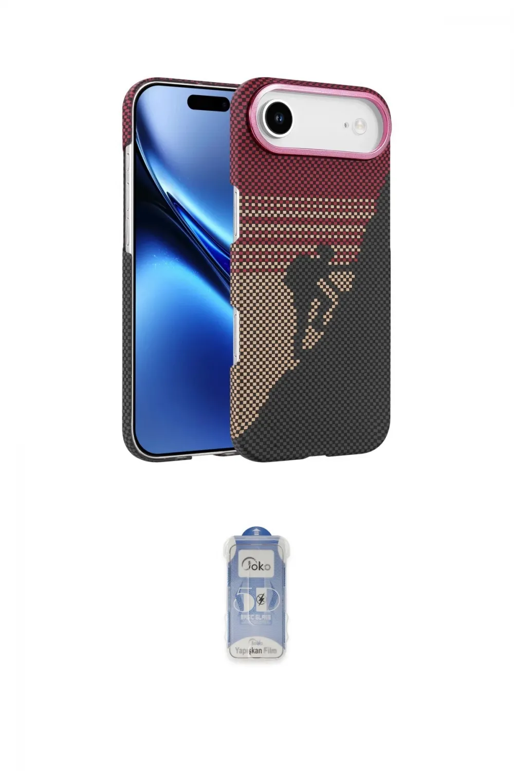 ieg™ iPhone 17 Air Kılıf Doruk Serisi - Siyah Joko Magic 5D Cam